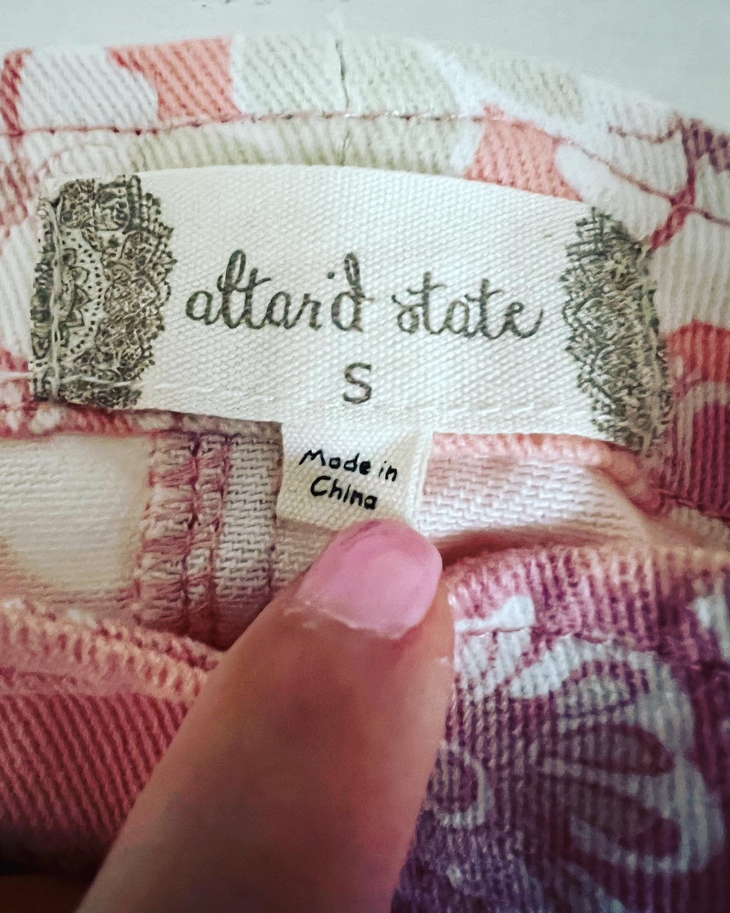 Altar'd State Floral Denim Tank