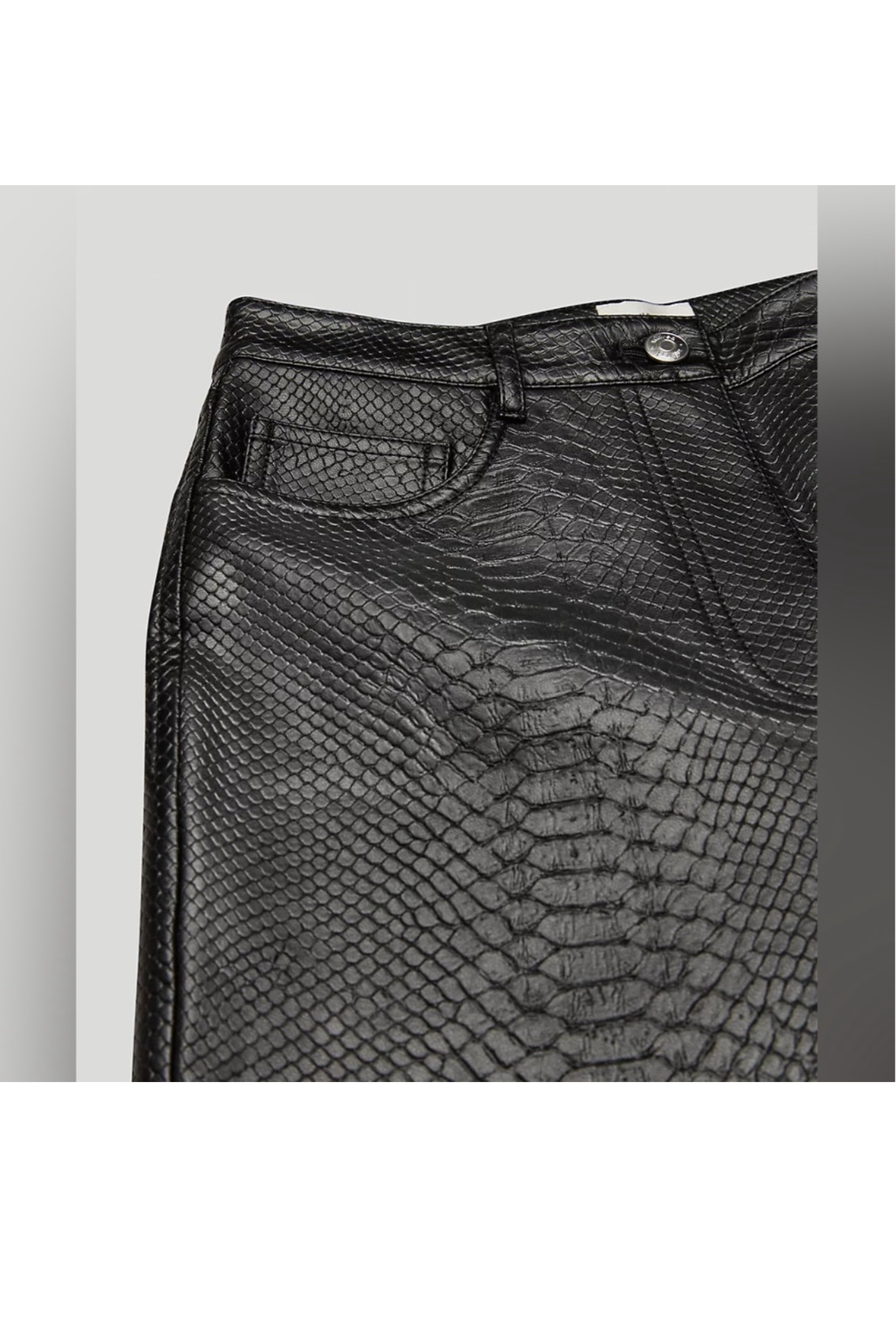 Aritzia Wilfred Free Snakeskin Leather Straight Leg Pants