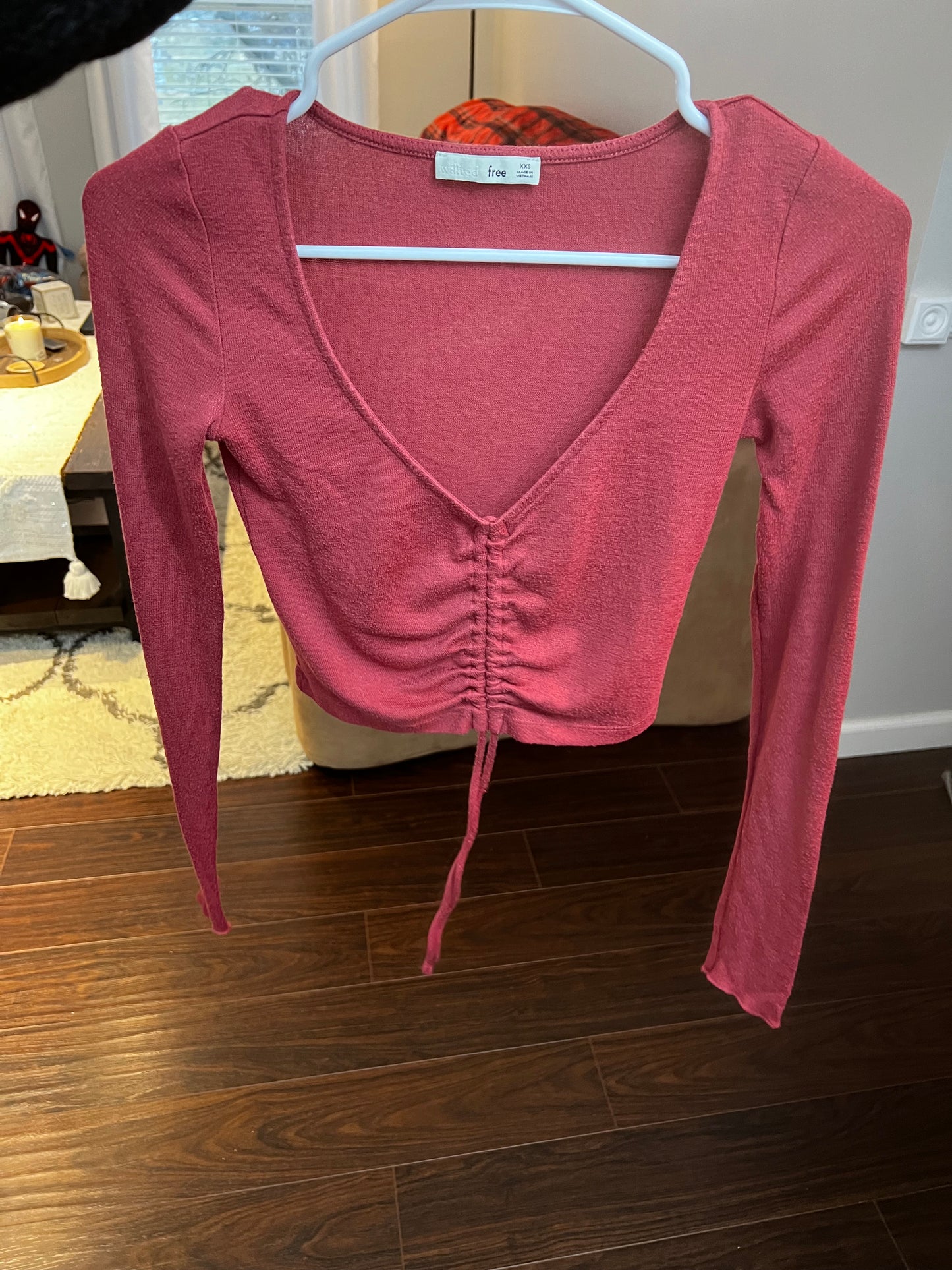 Aritzia Wilfred Free Long Sleeve Crop Top