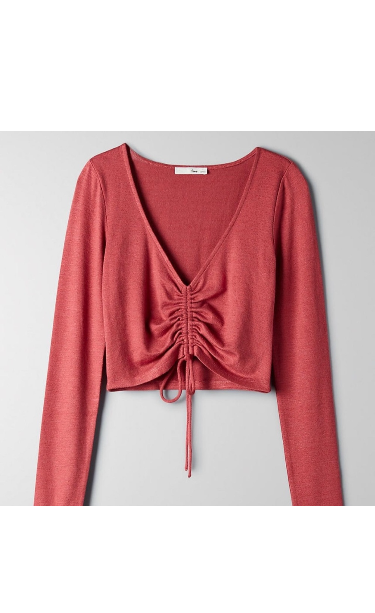Aritzia Wilfred Free Long Sleeve Crop Top