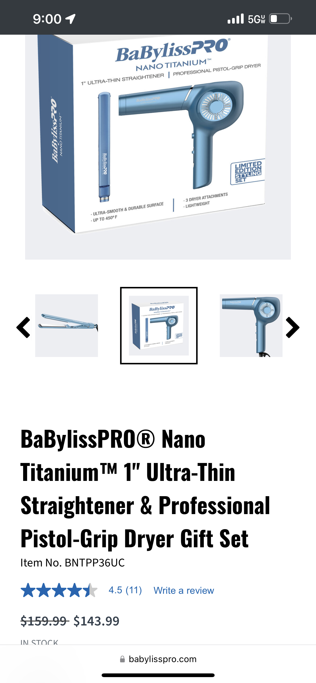 BabylissPRO Nano Titanium Set
