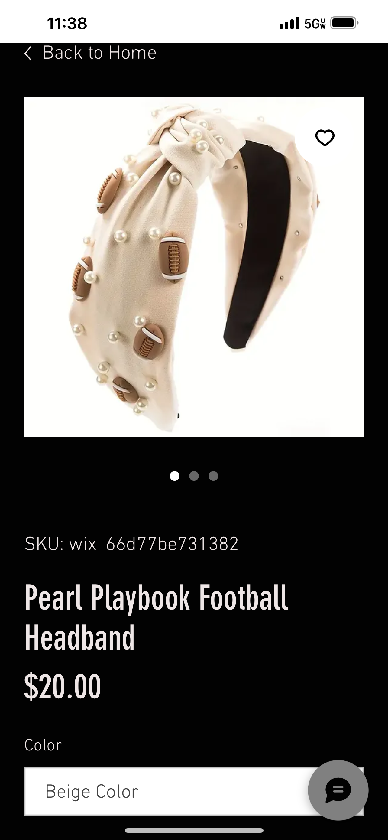 Boutique Football Headband