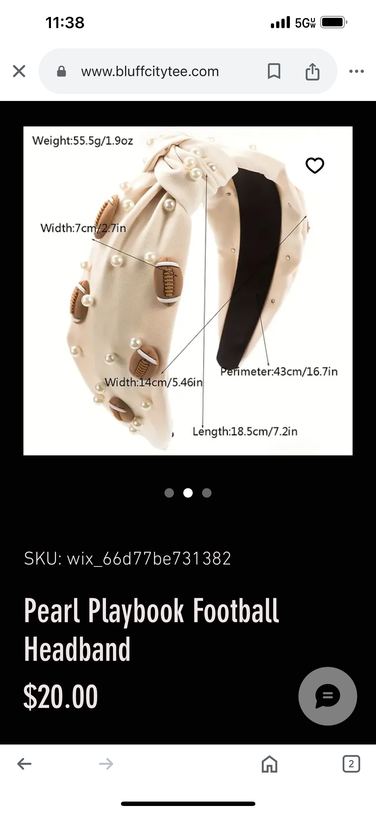 Boutique Football Headband
