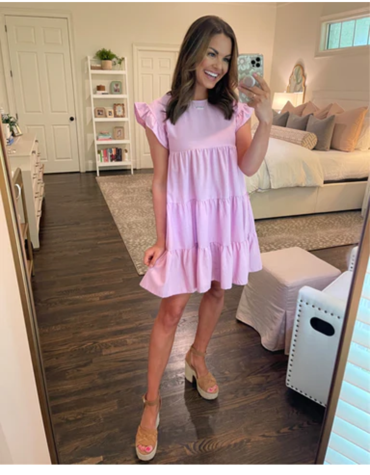 Petal & Pup Pink Tiered Mini Dress