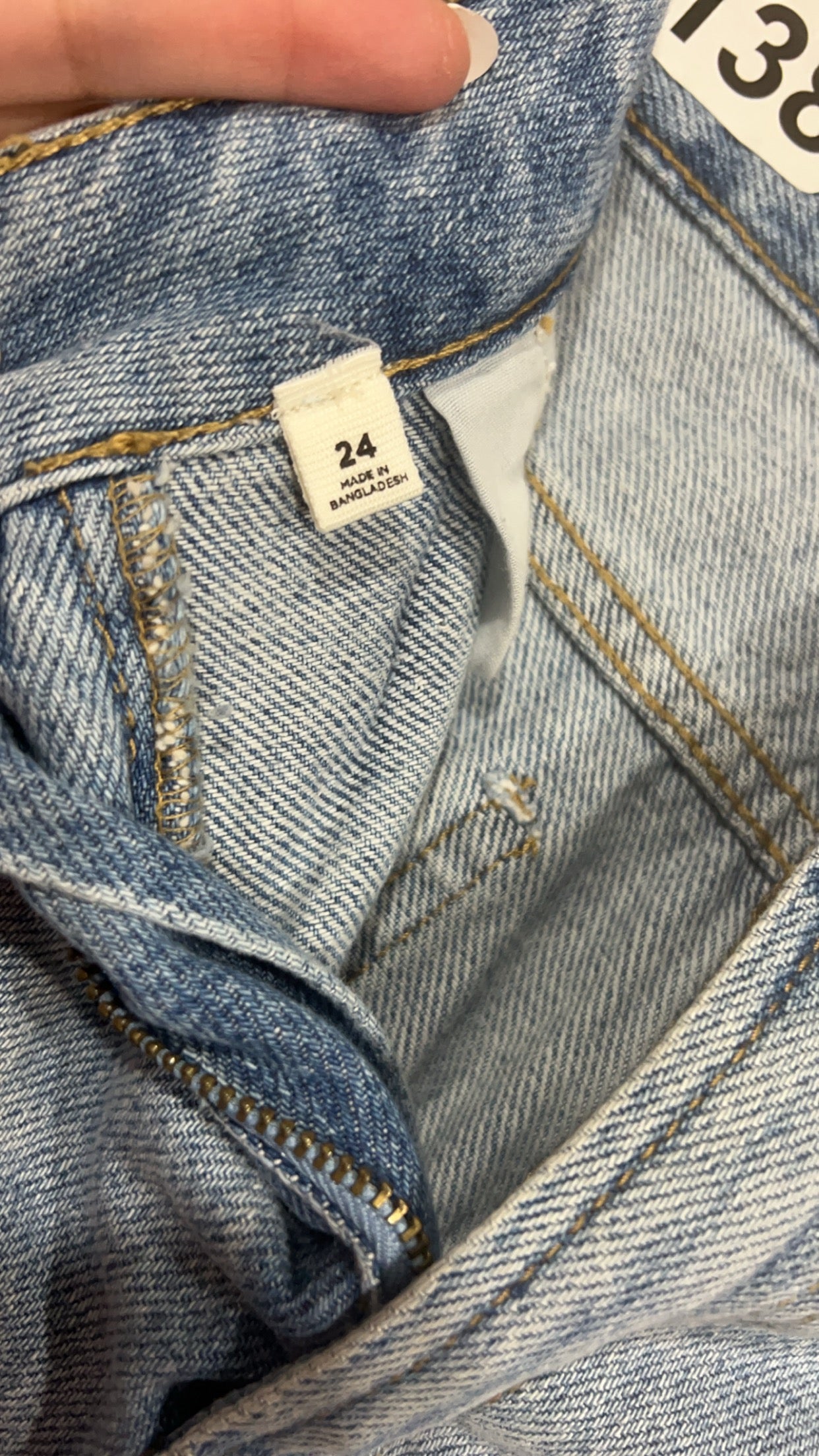 PacSun Light Wash Denim Skirt