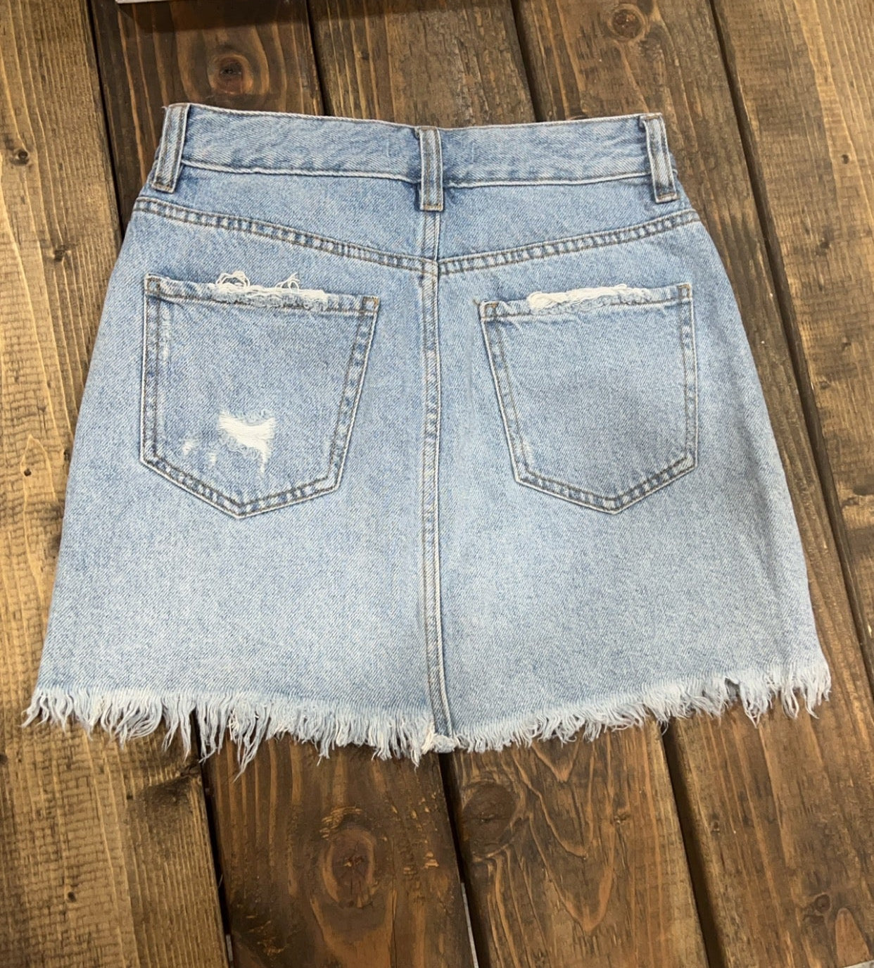 PacSun Light Wash Denim Skirt