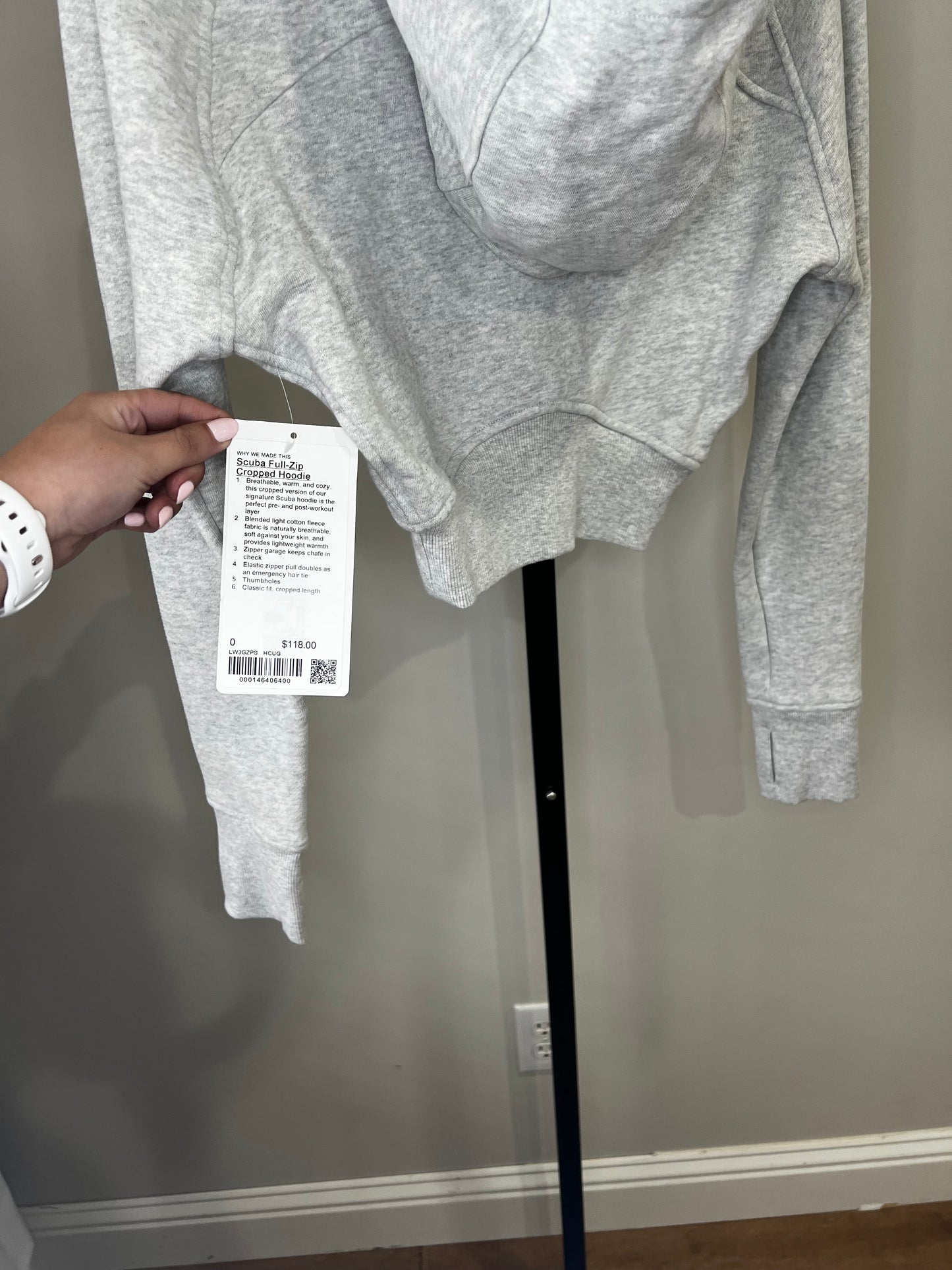 Lululemon Cropped Full Zip Scuba Jacket- 0
