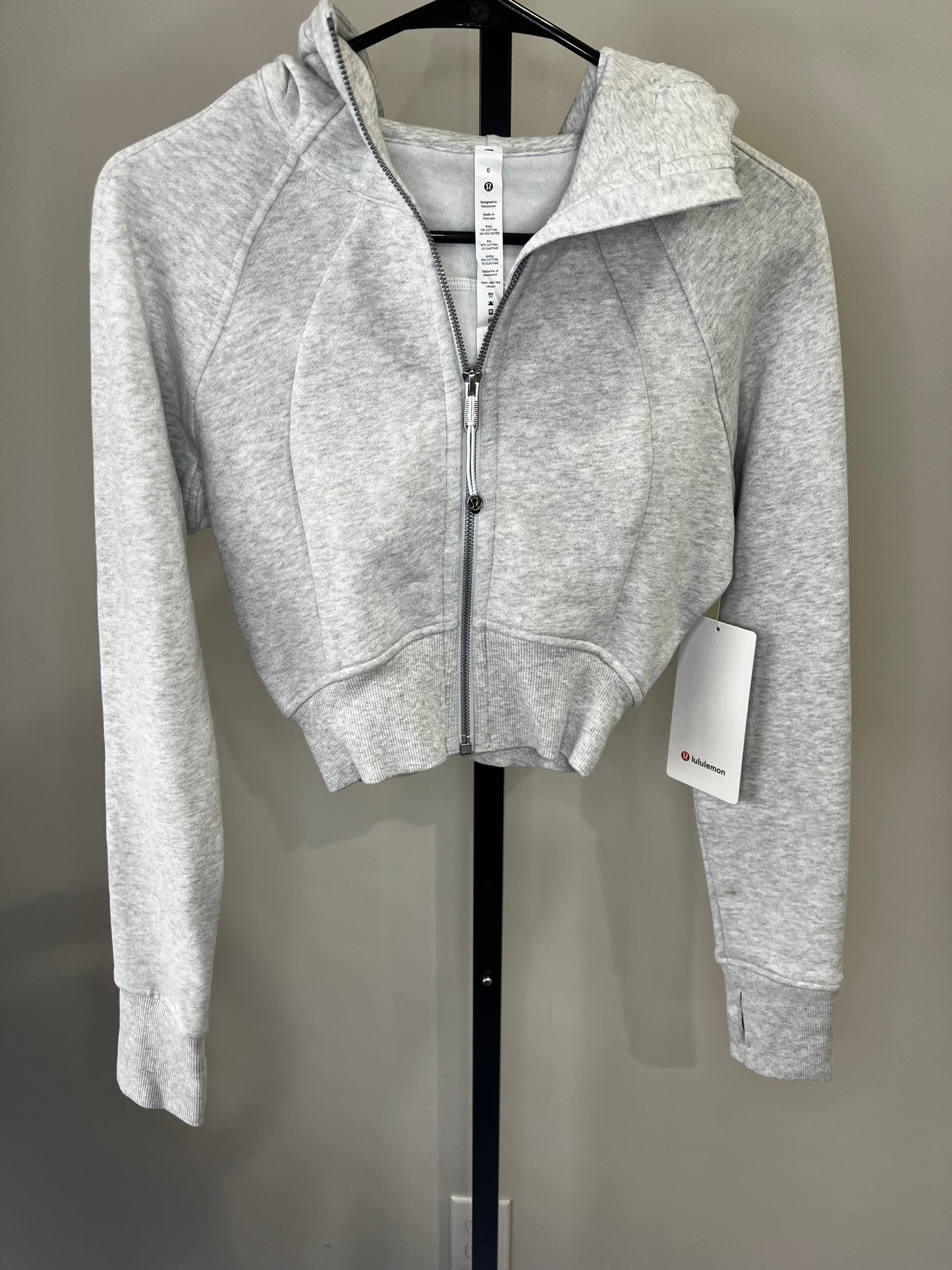 Lululemon Cropped Full Zip Scuba Jacket- 0
