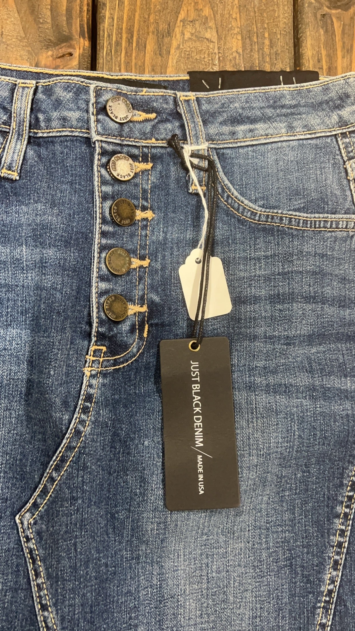 Just Black Denim Denim Skirt- Small