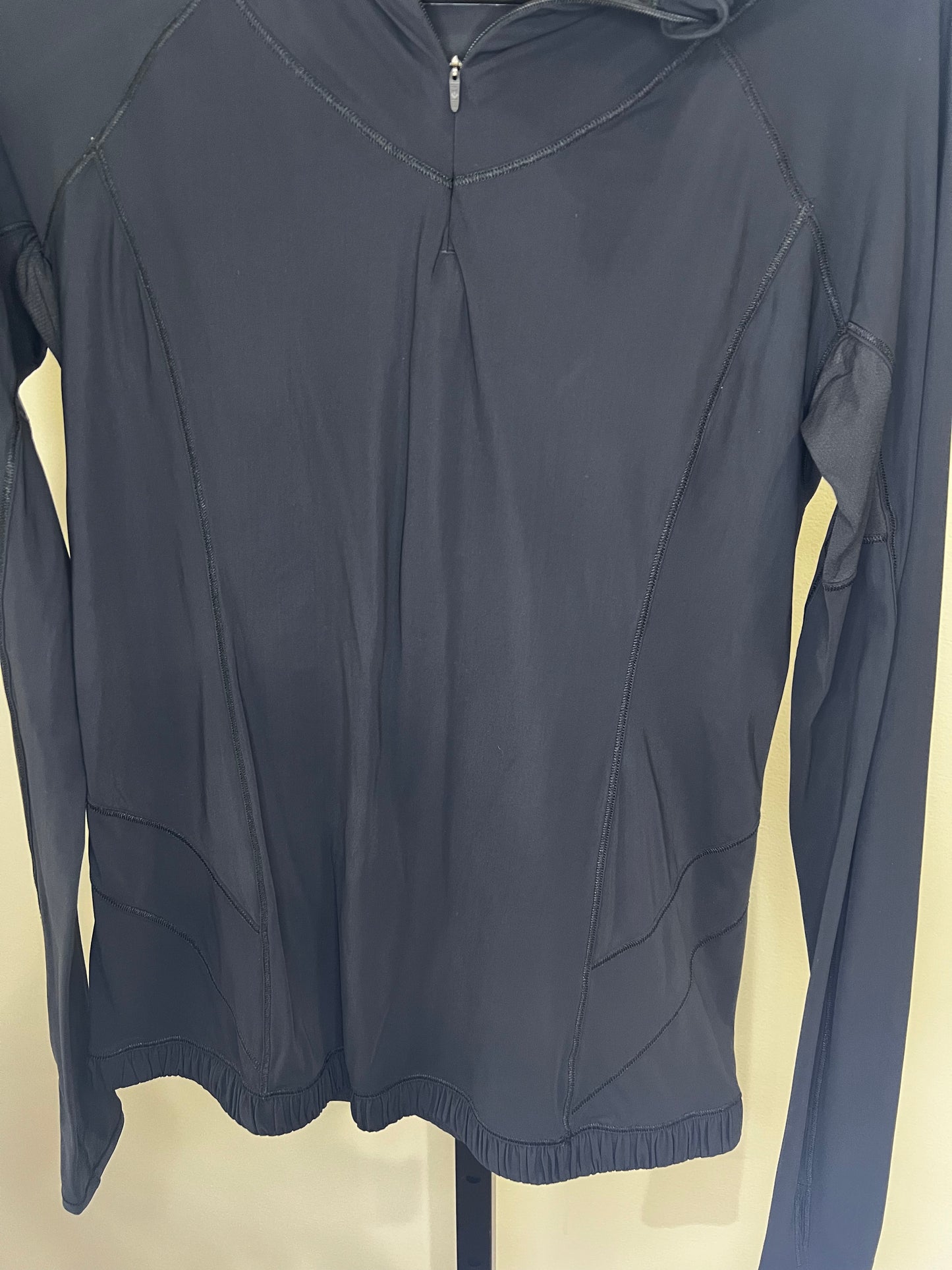 Lululemon Black Spandex Quarter Zip With Hood-6