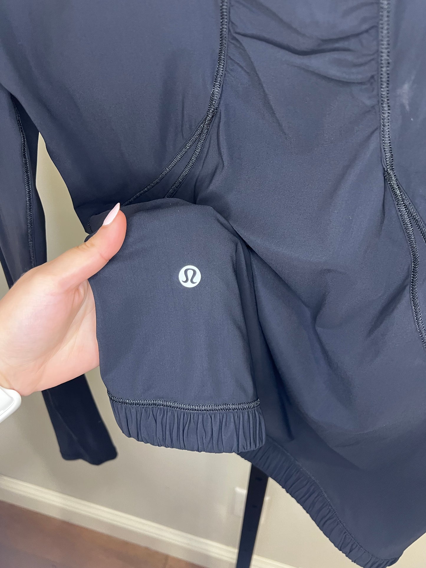 Lululemon Black Spandex Quarter Zip With Hood-6