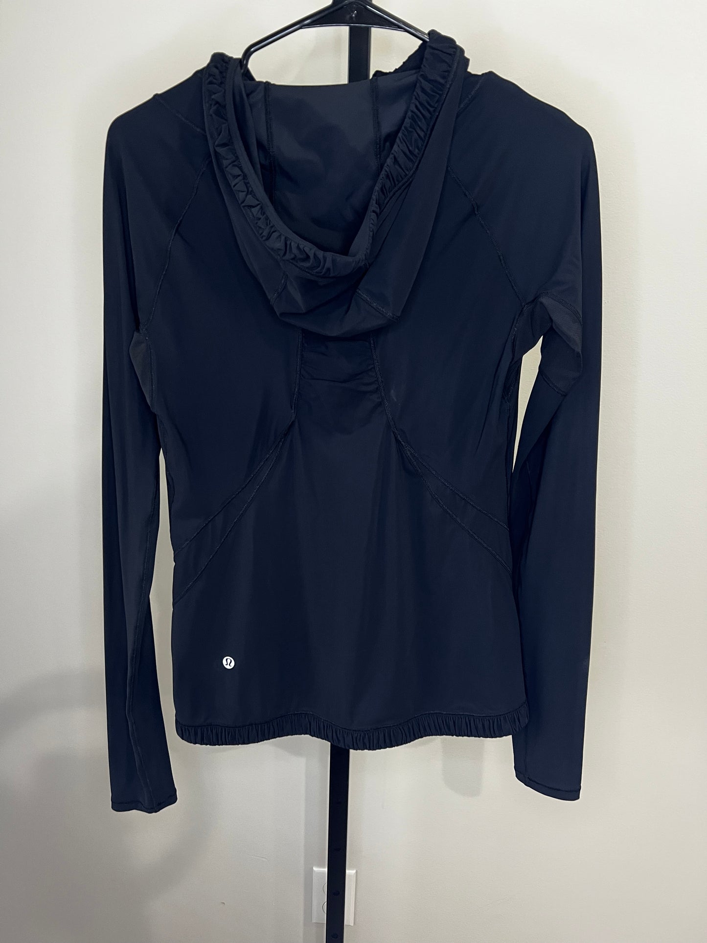Lululemon Black Spandex Quarter Zip With Hood-6