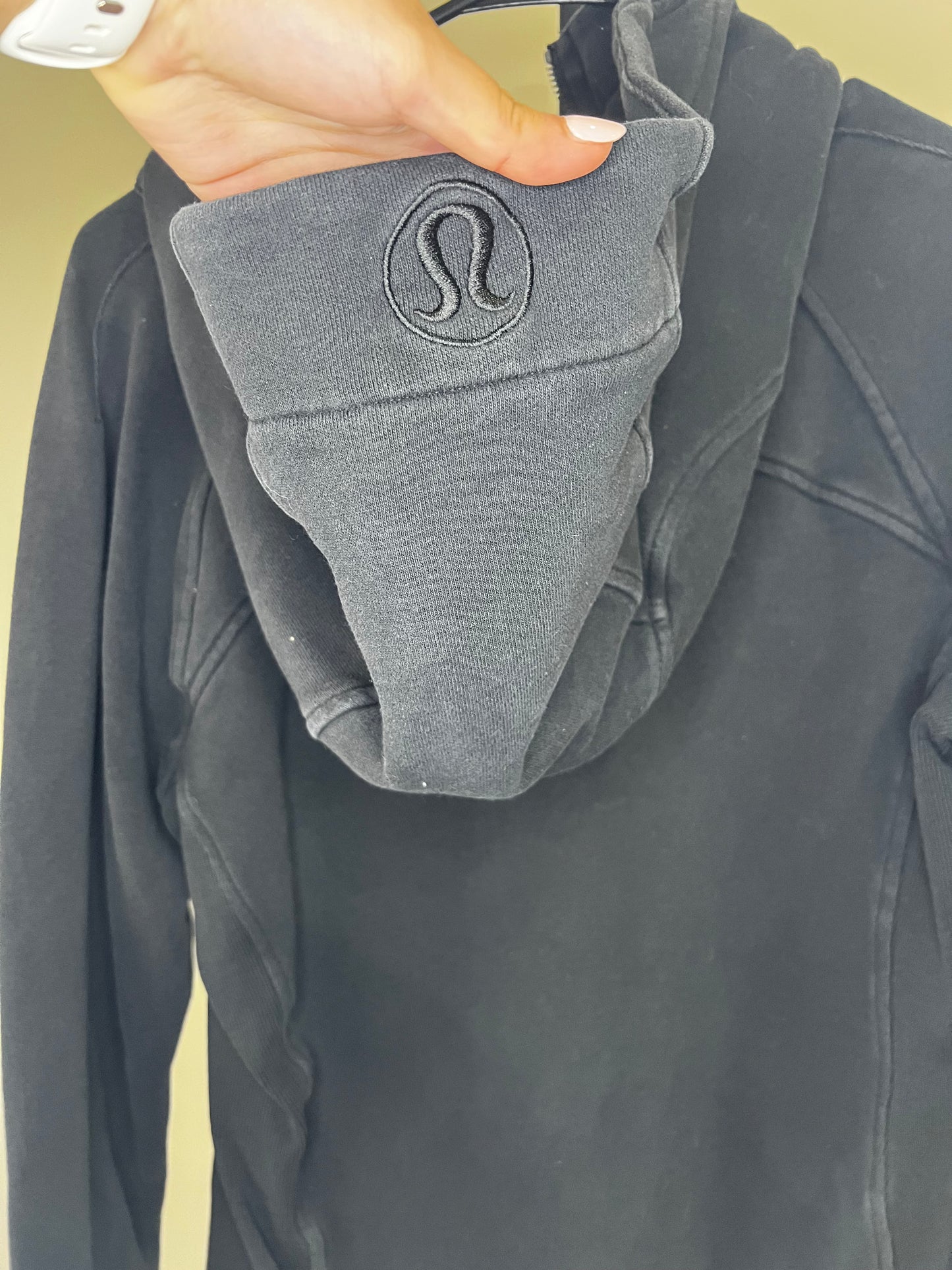 Lululemon Black Full Zip Scuba Hooded Jacket- Sz 10