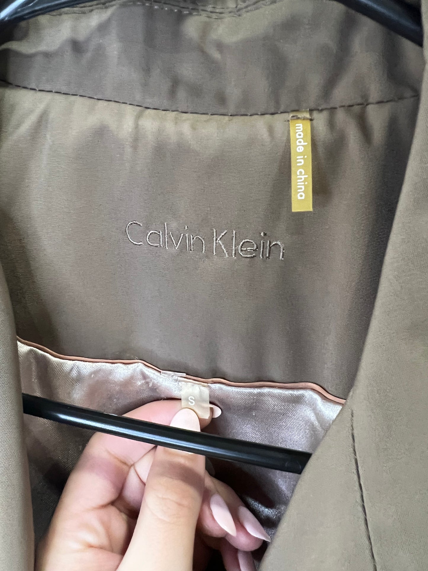 Calvin Klein Trench Coat- Small