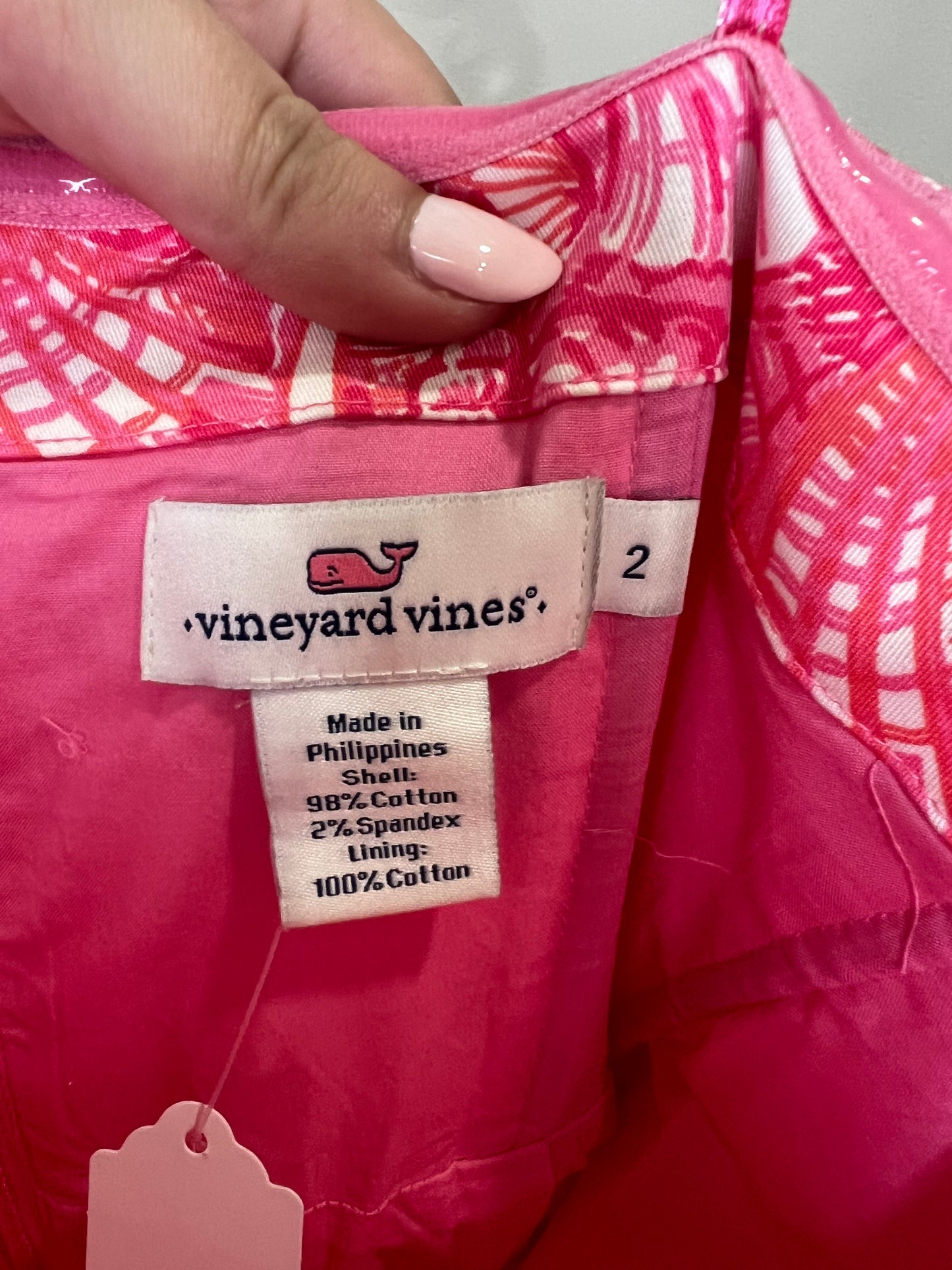 Vineyard Vines Strapless Seashell Dress- Sz 2