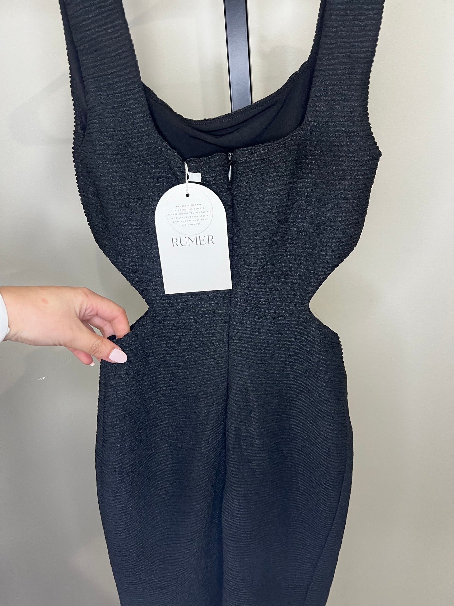 Rumer Black Cut-Out Mini Dress- Sz XS