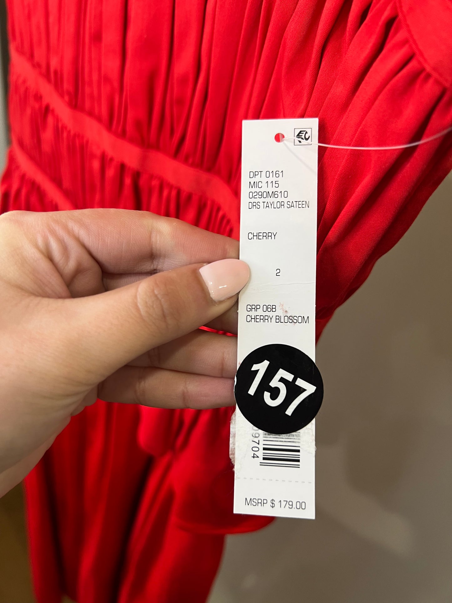 Antonio Melani Red Midi Dress- Sz 2