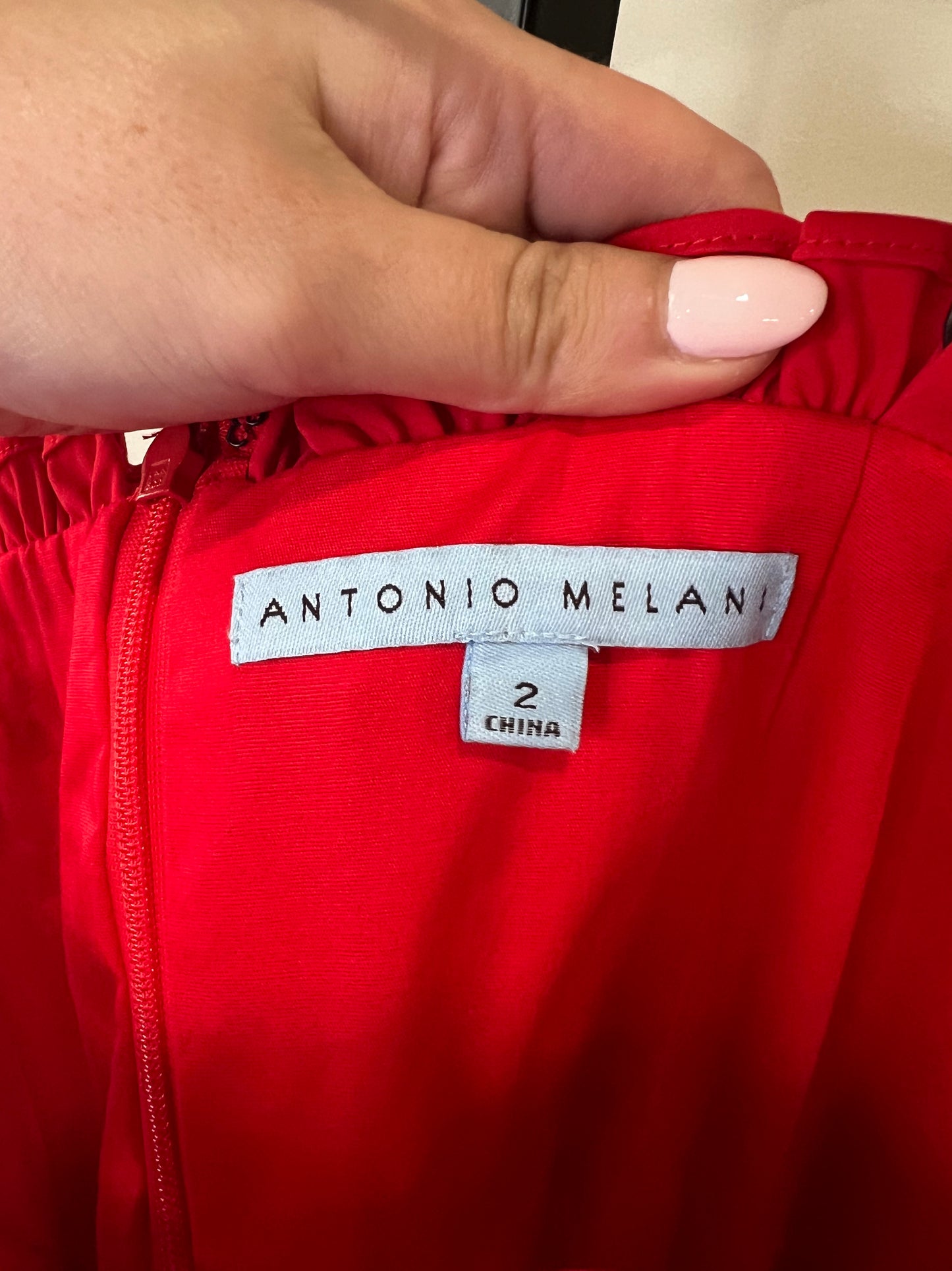 Antonio Melani Red Midi Dress- Sz 2