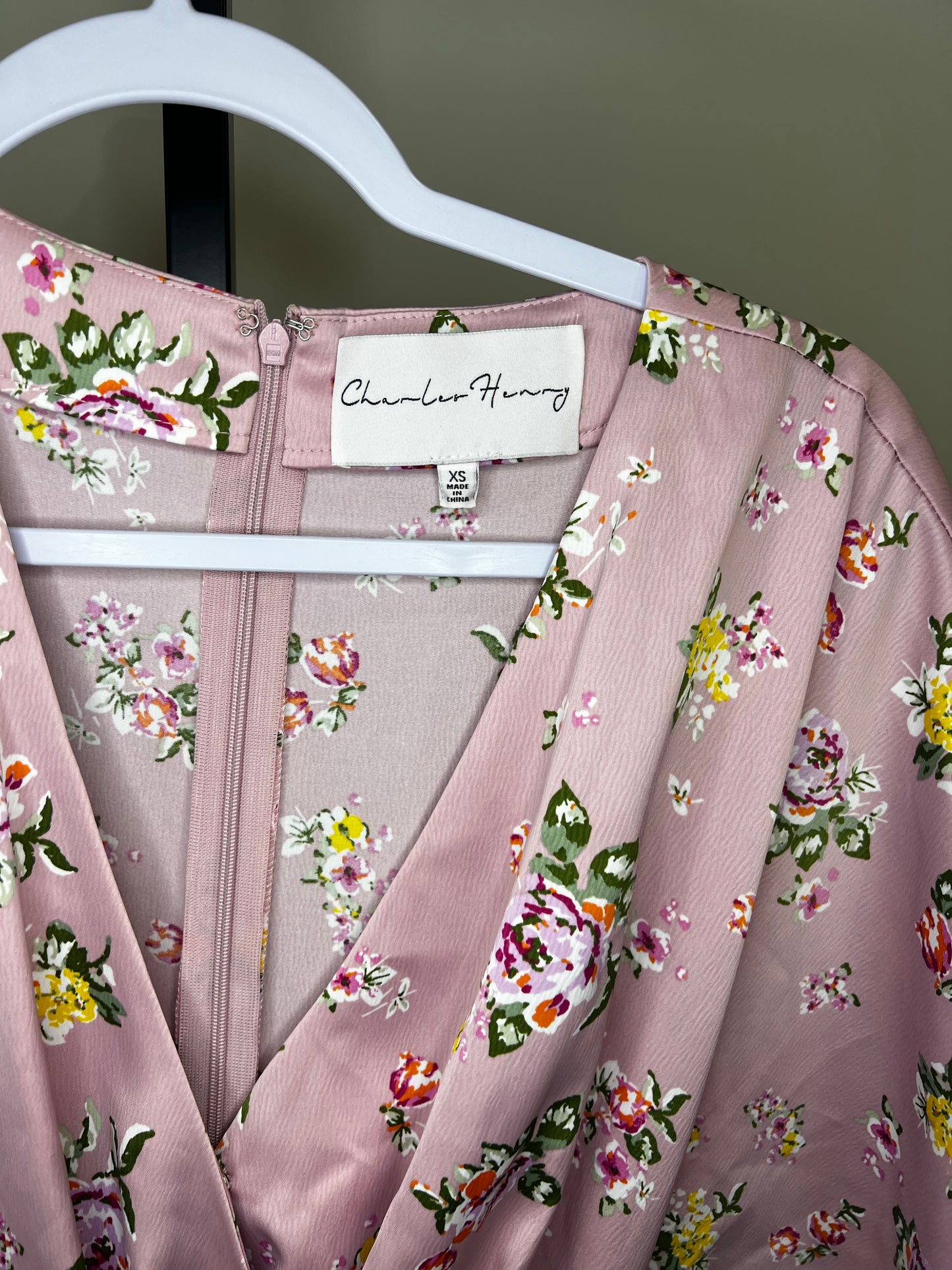 Charles Henry Floral Wrap Dress- XS