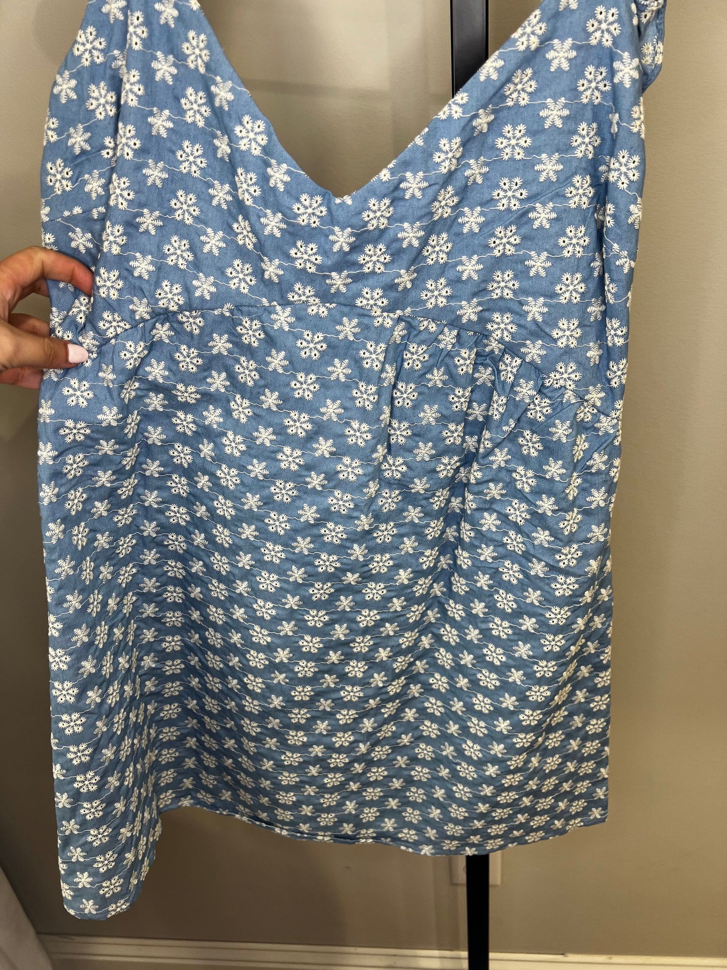 Windsor Denim Embroidered Dress- Small