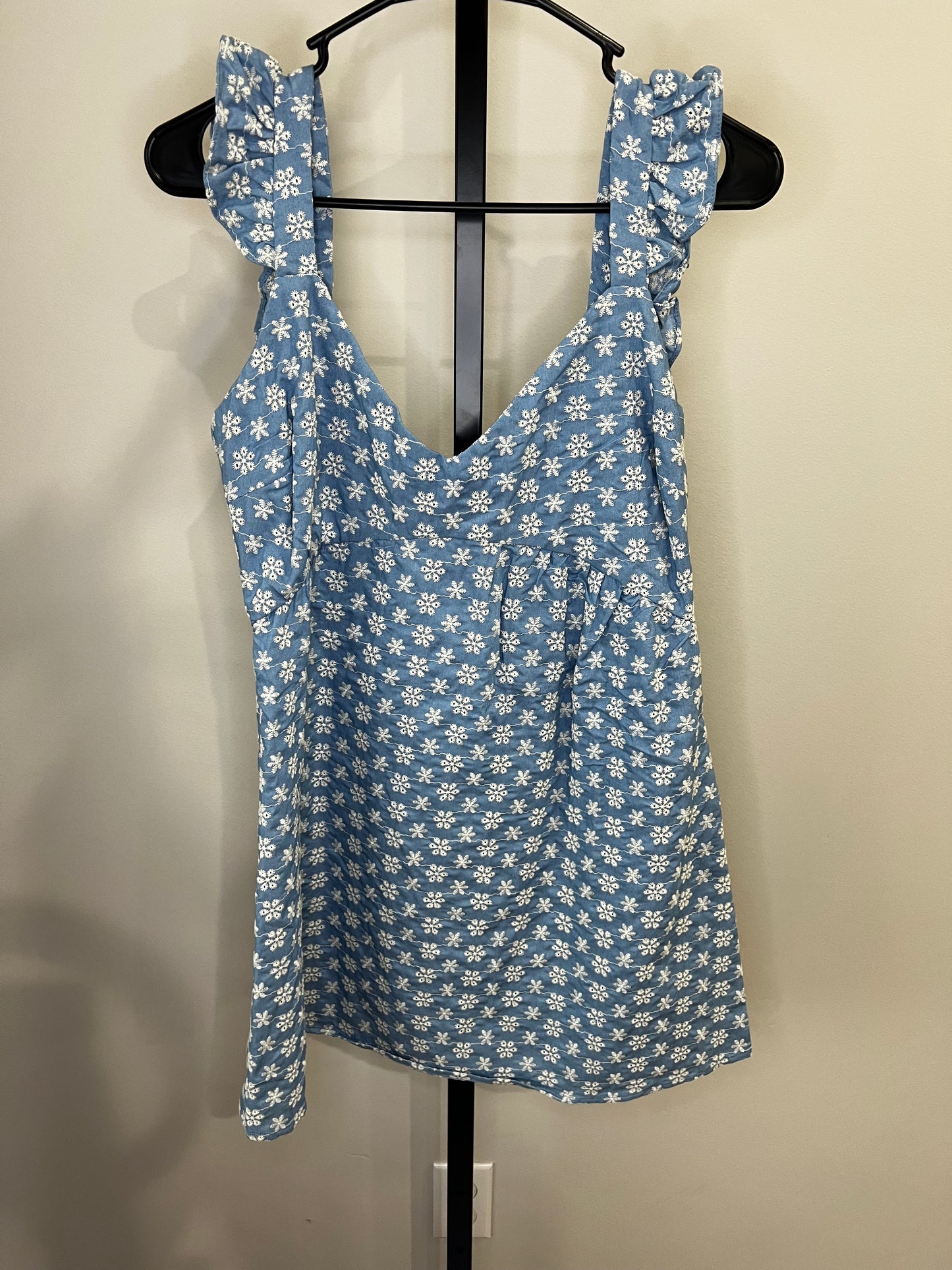 Windsor Denim Embroidered Dress- Small