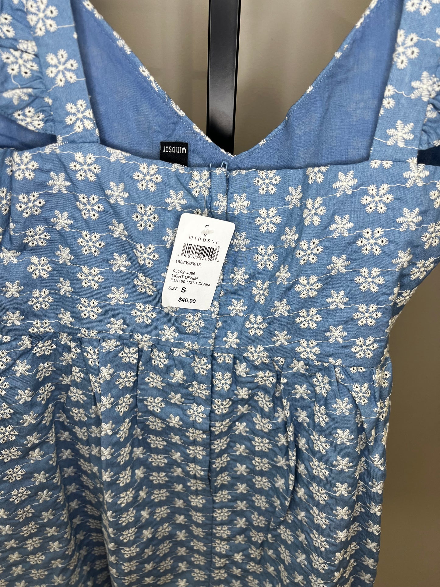Windsor Denim Embroidered Dress- Small