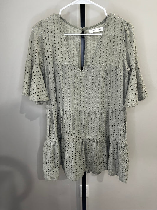 Mustard Seed Eyelet Lace Dress- S/M