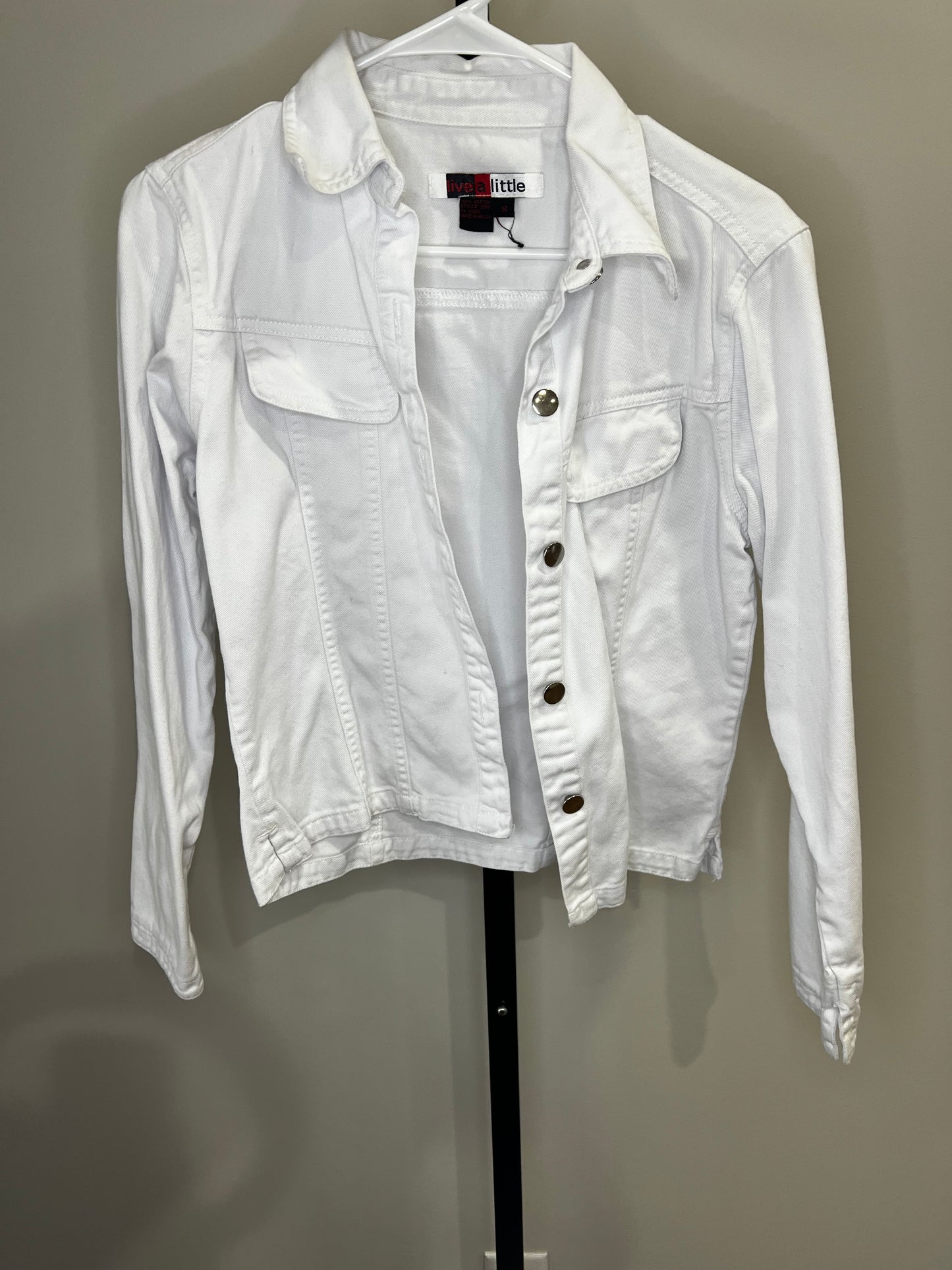 White Denim Jacket-Small