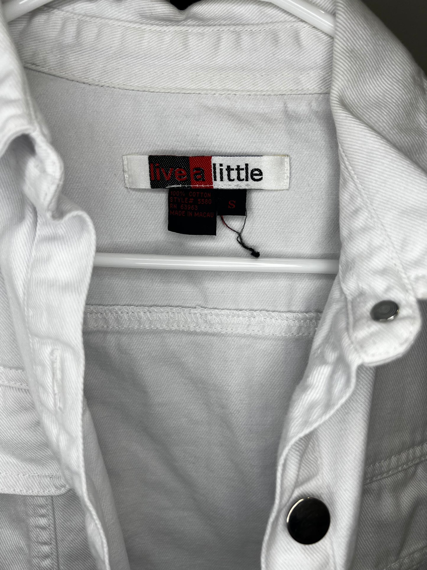 White Denim Jacket-Small