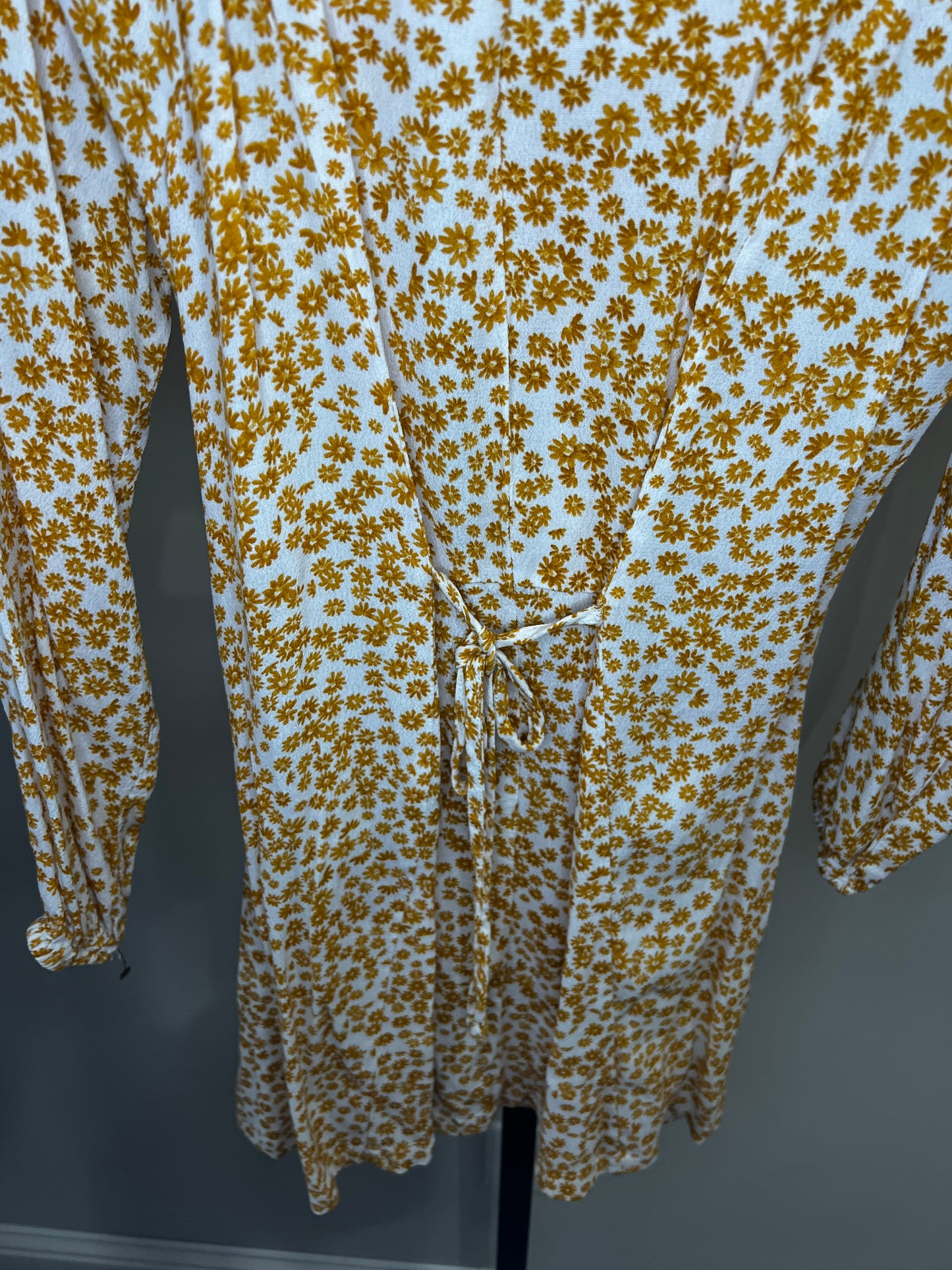 Cotton On Floral Long Sleeve Button Front Dress- Small