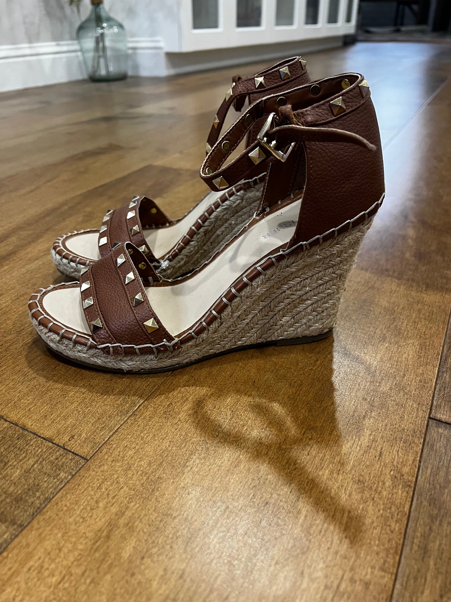 Marc Fisher Studded Wedges- Sz 8
