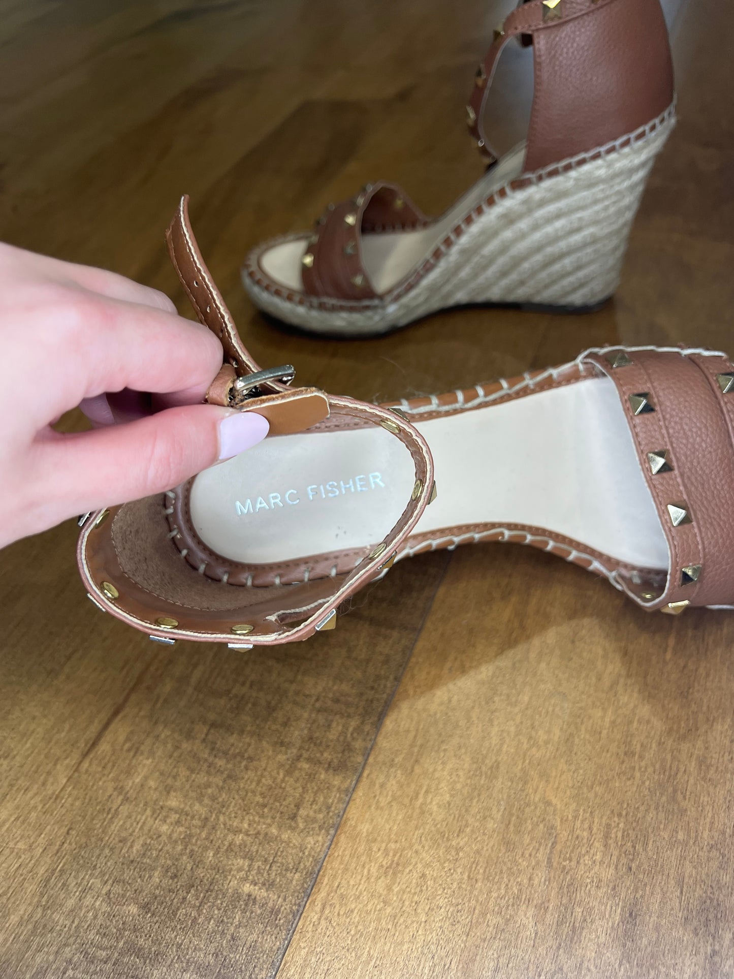 Marc Fisher Studded Wedges- Sz 8