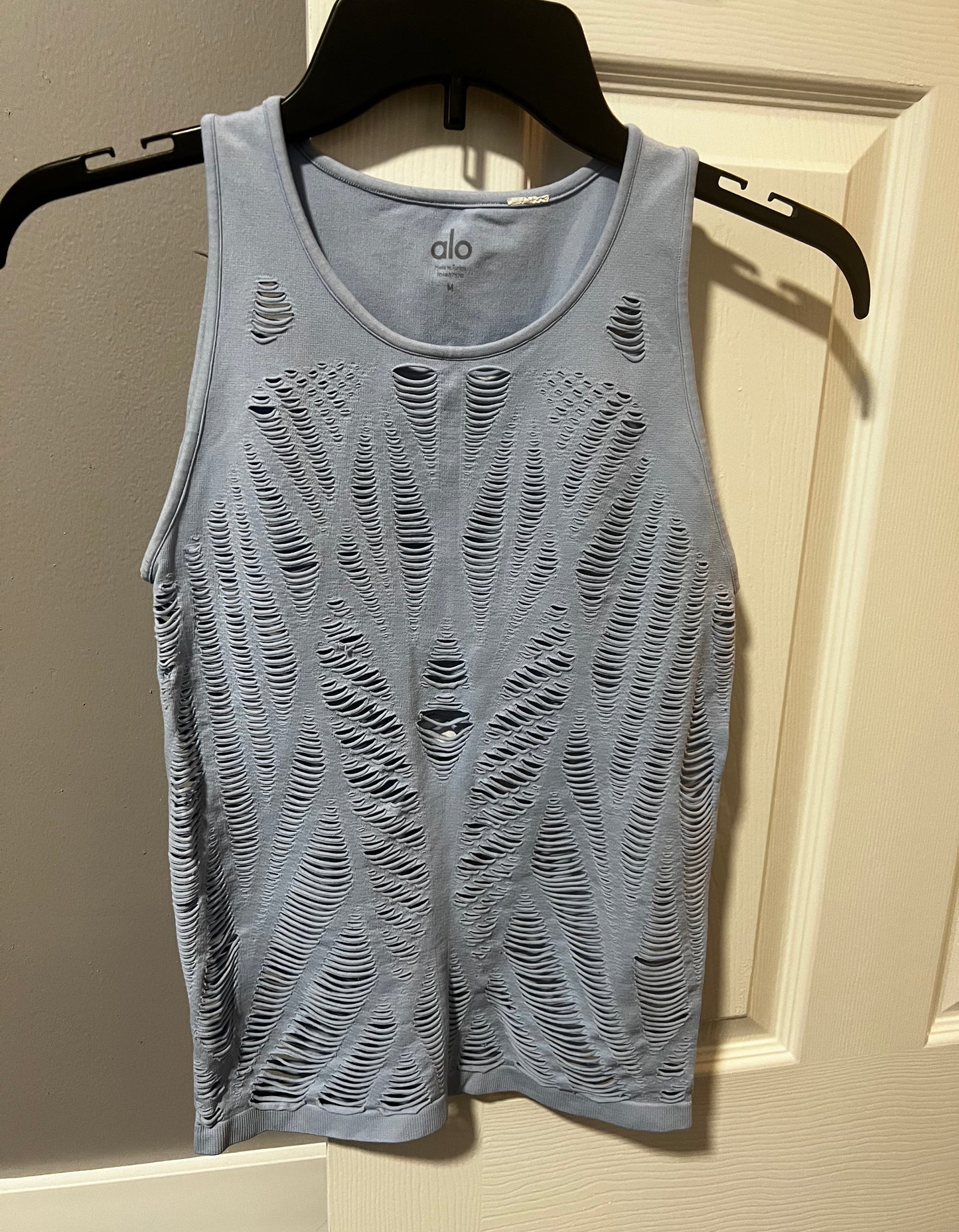 Alo Blue Slit Tank Top