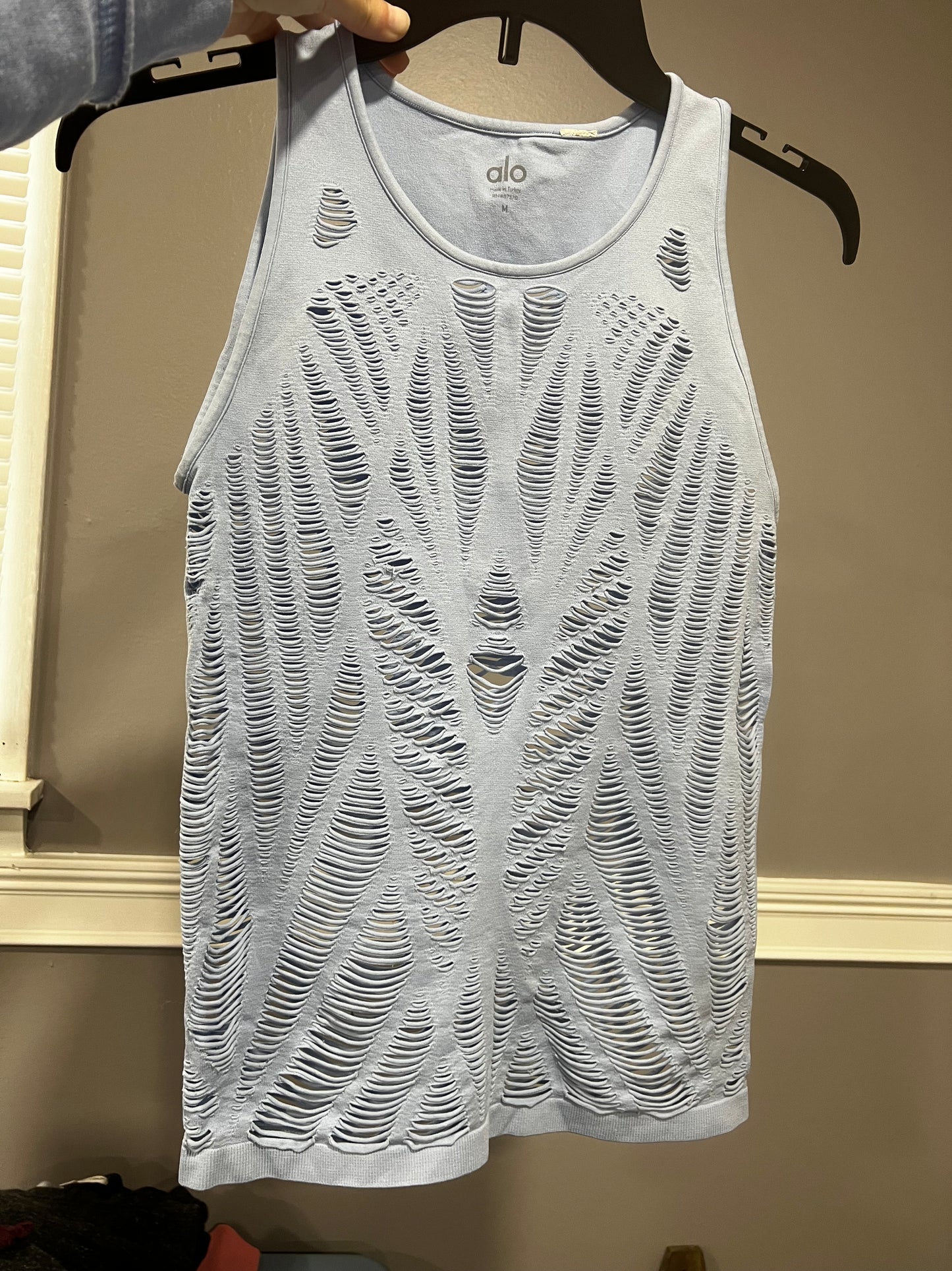 Alo Blue Slit Tank Top