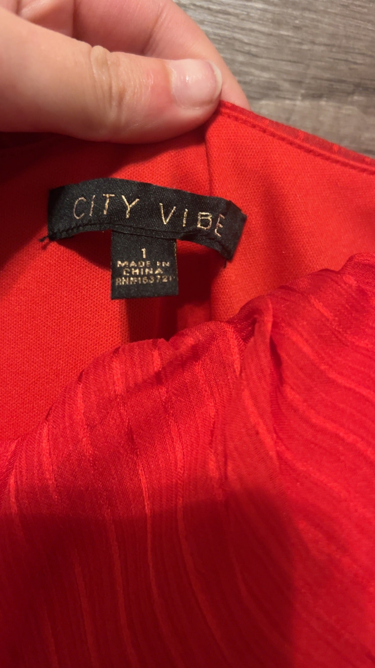 City Vibe Red Long Sleeve Dress