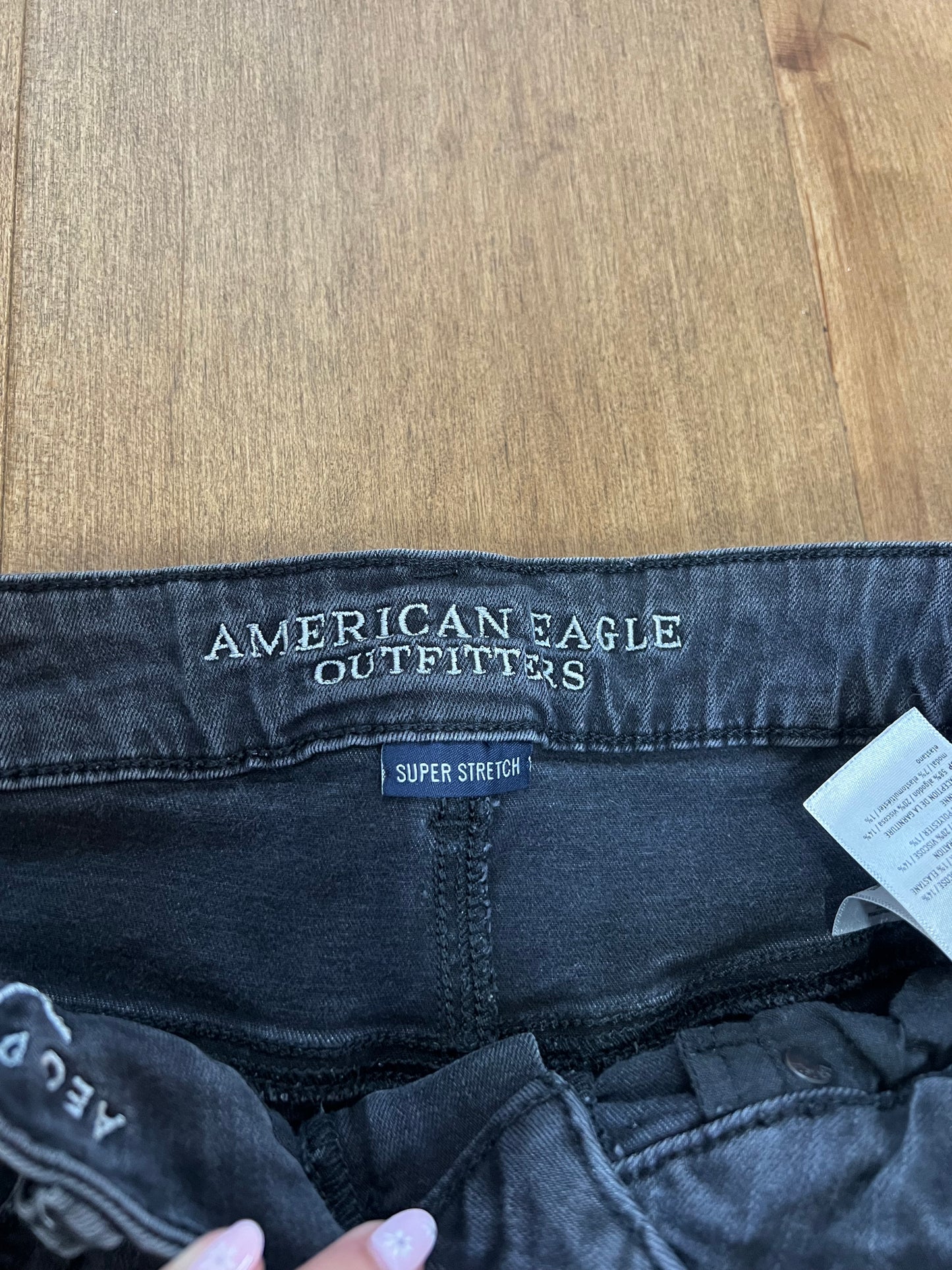 American Eagle Black Denim Shorts- Sz 12