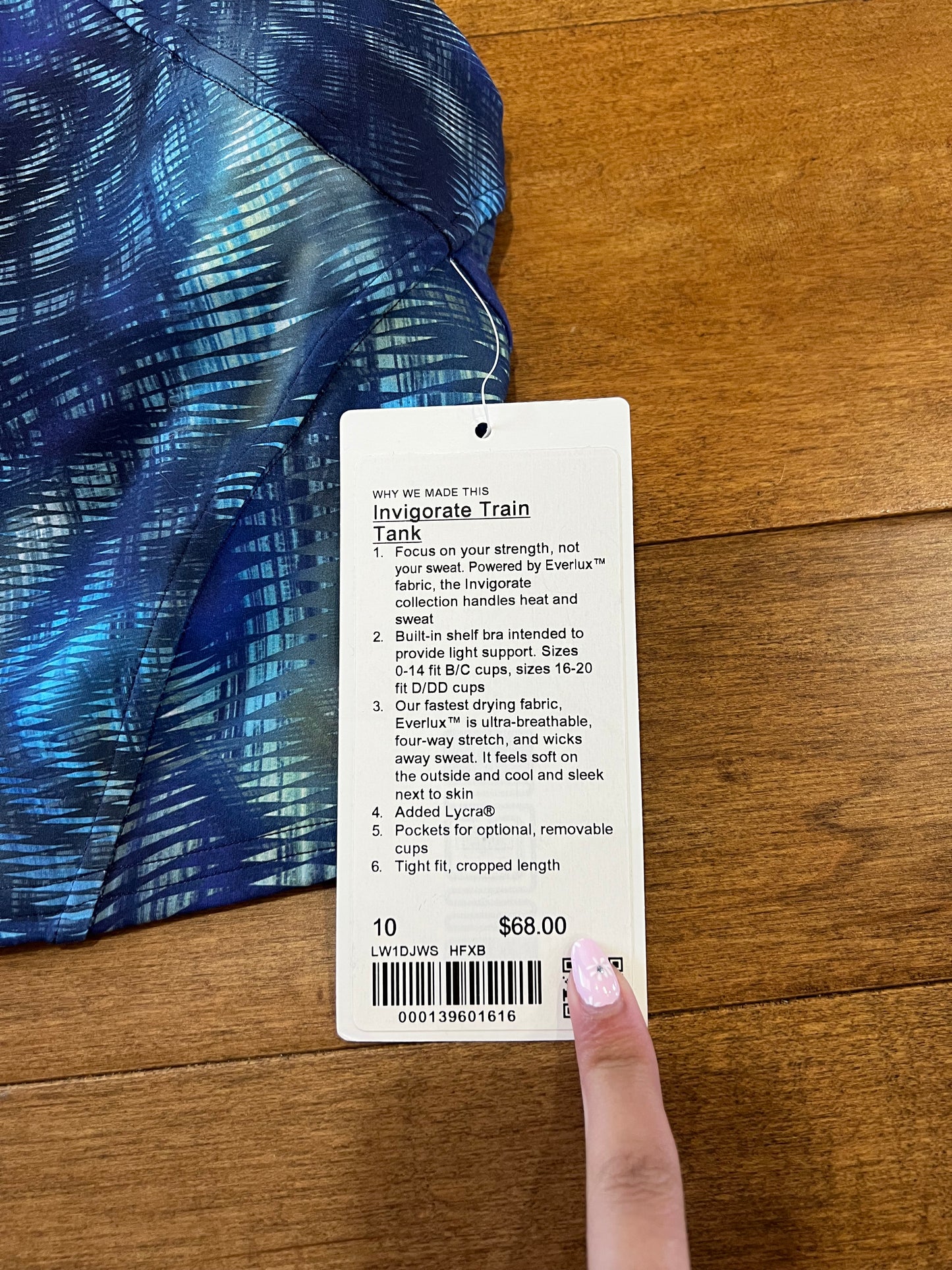 Lululemon NWT Invigorate Train Tank- Sz 10