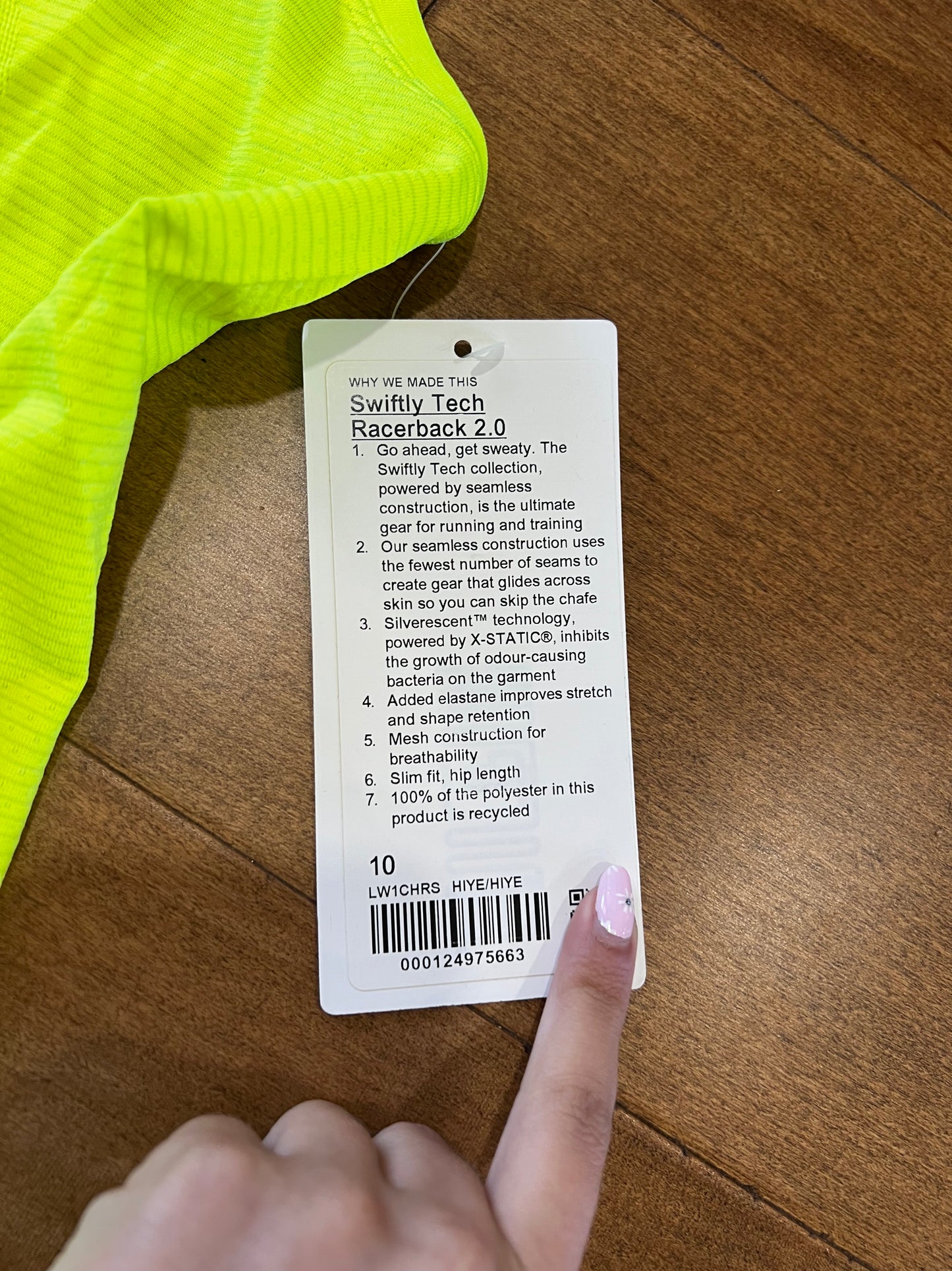 Lululemon NWT Swiftly Tank Top 2.0- Sz 10