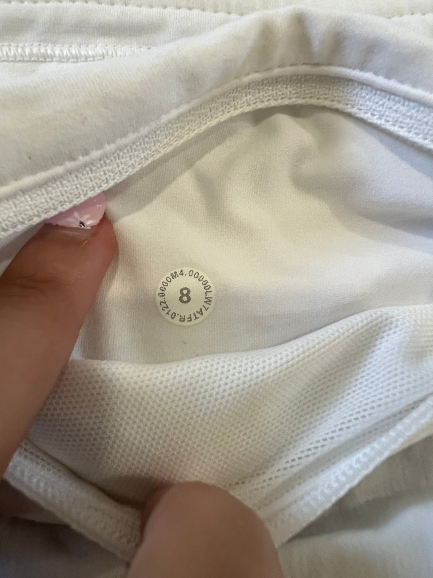 Lululemon White Speed Up Shorts- Sz 8
