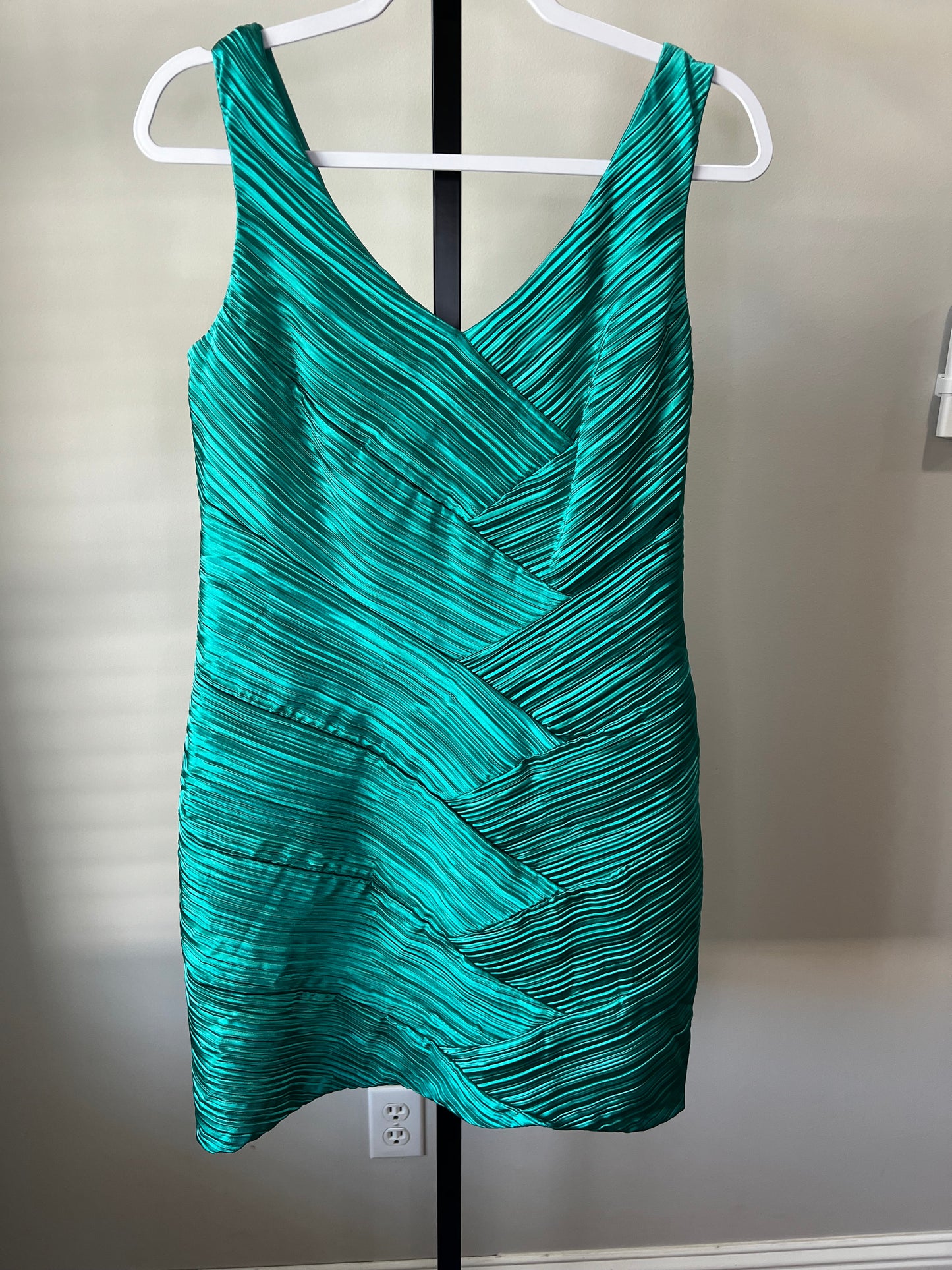 Max & Cleo Teal Fitted Mini Dress