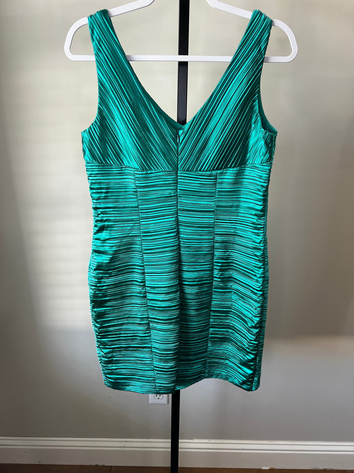 Max & Cleo Teal Fitted Mini Dress