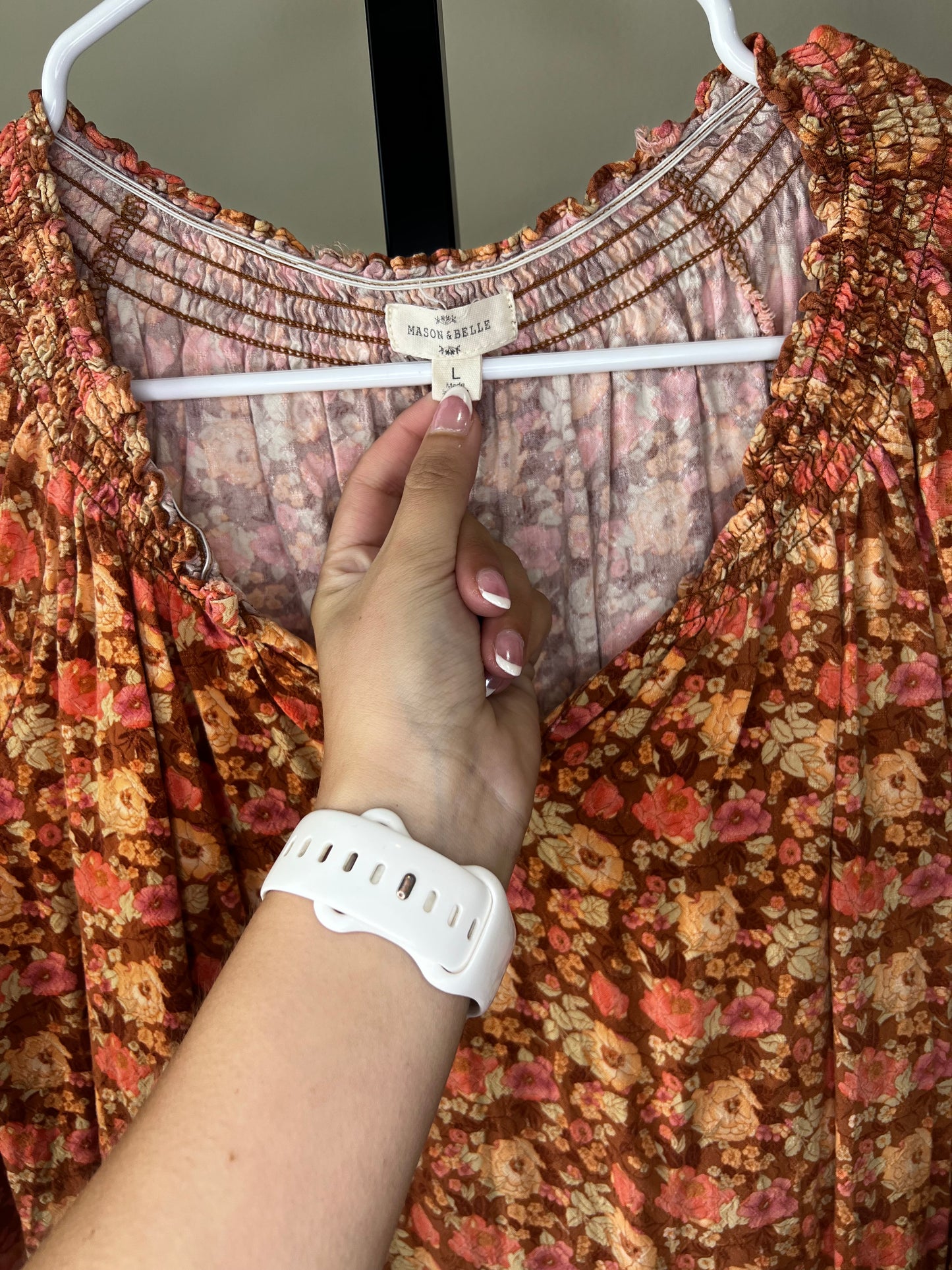 Mason & Belle Floral Blouse- Sz L