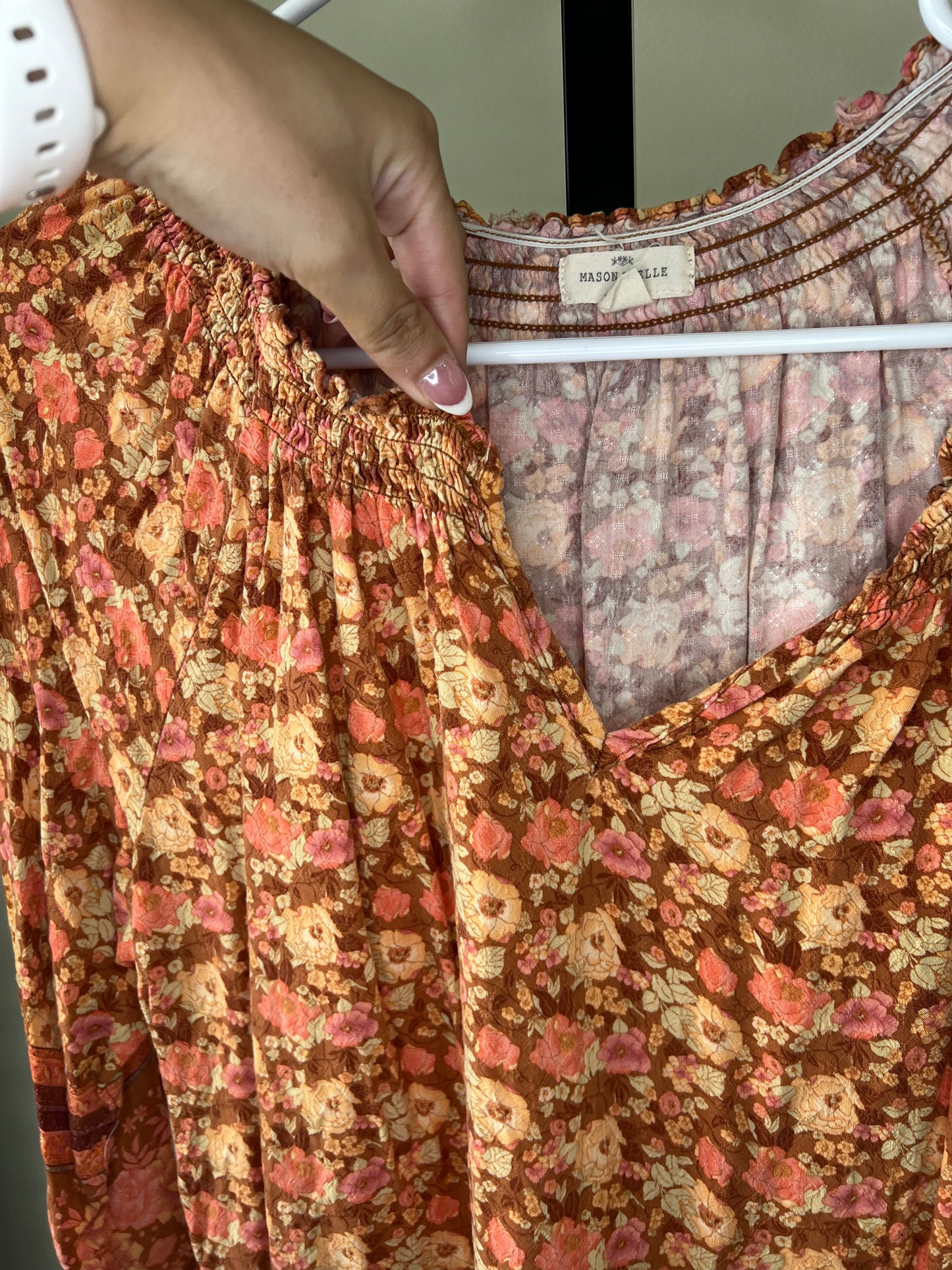 Mason & Belle Floral Blouse- Sz L