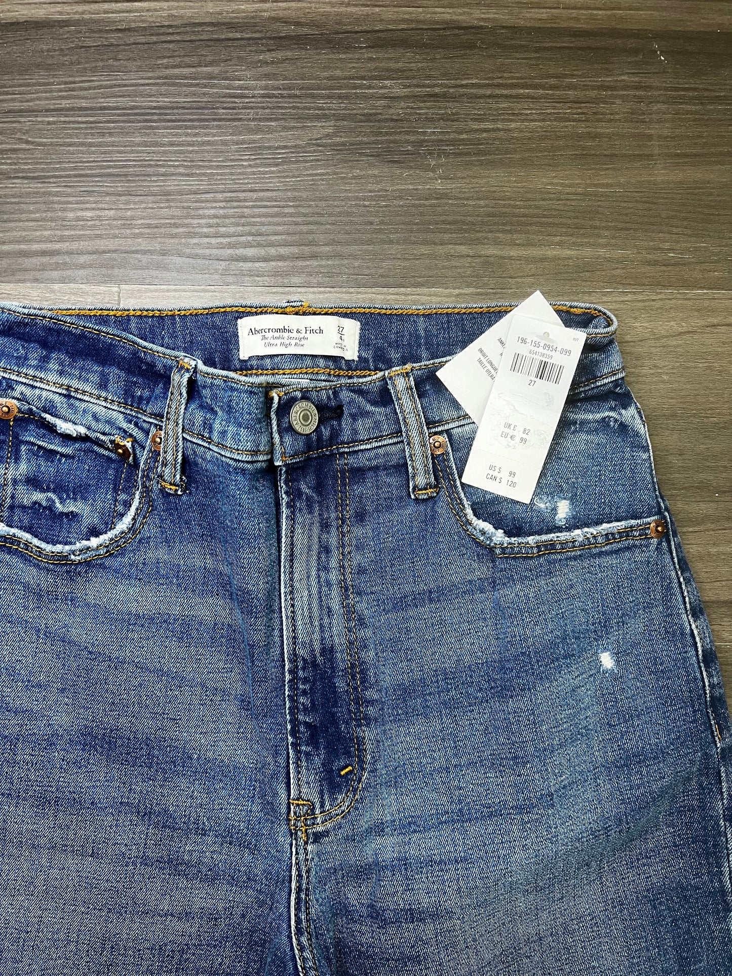 Abercrombie & Fitch Ankle Straight Ultra High Rise Jean