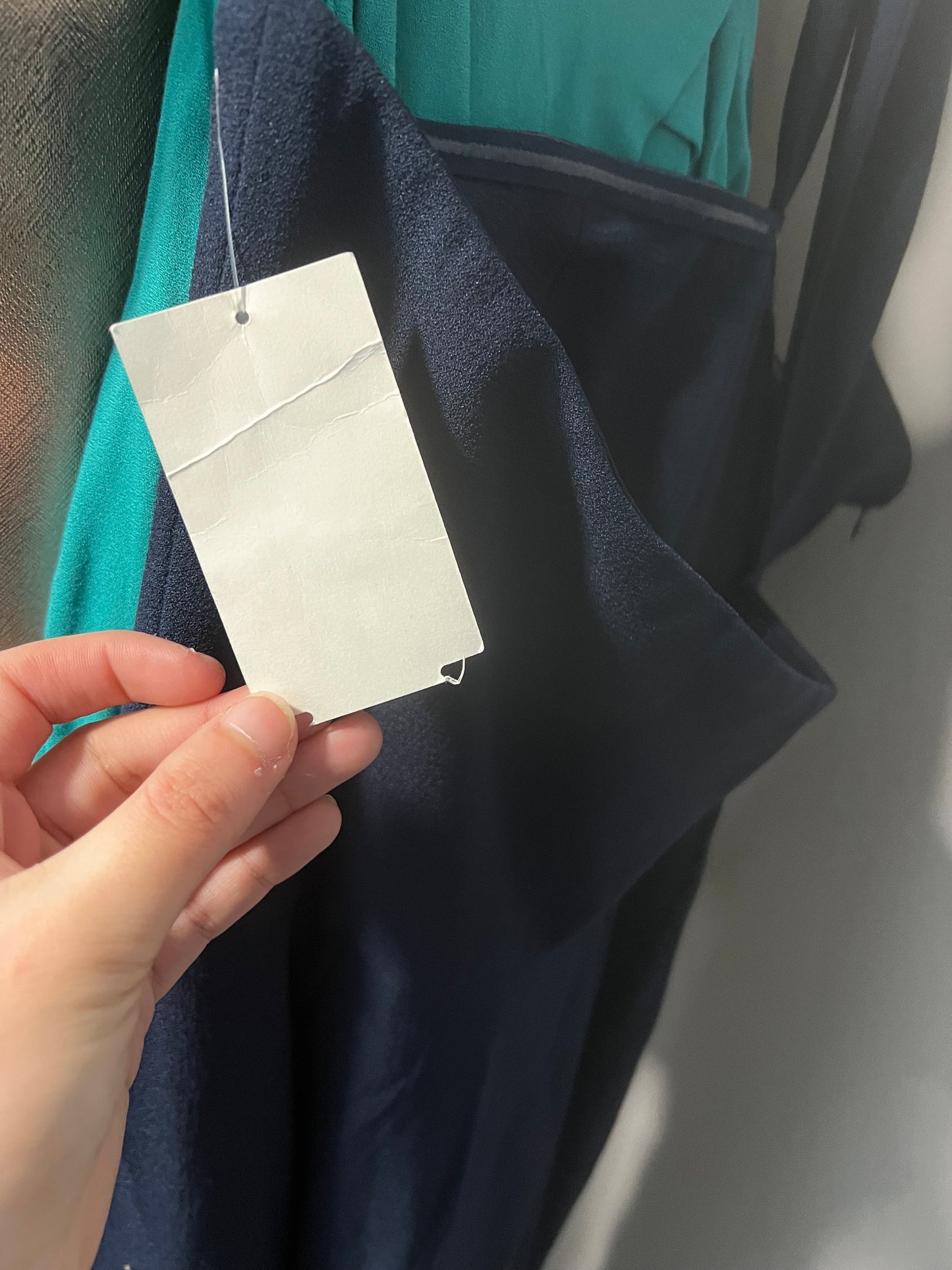 Dress The Population Navy One Shoulder Pantsuit