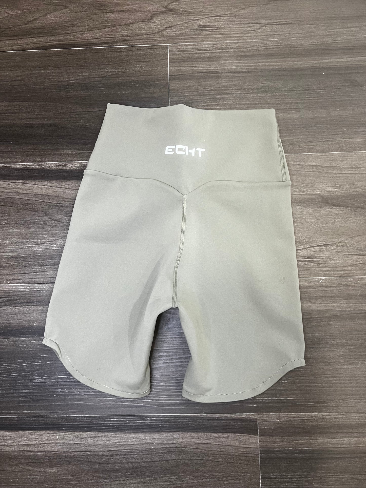 Echt Olive Green High Waisted Biker Shorts