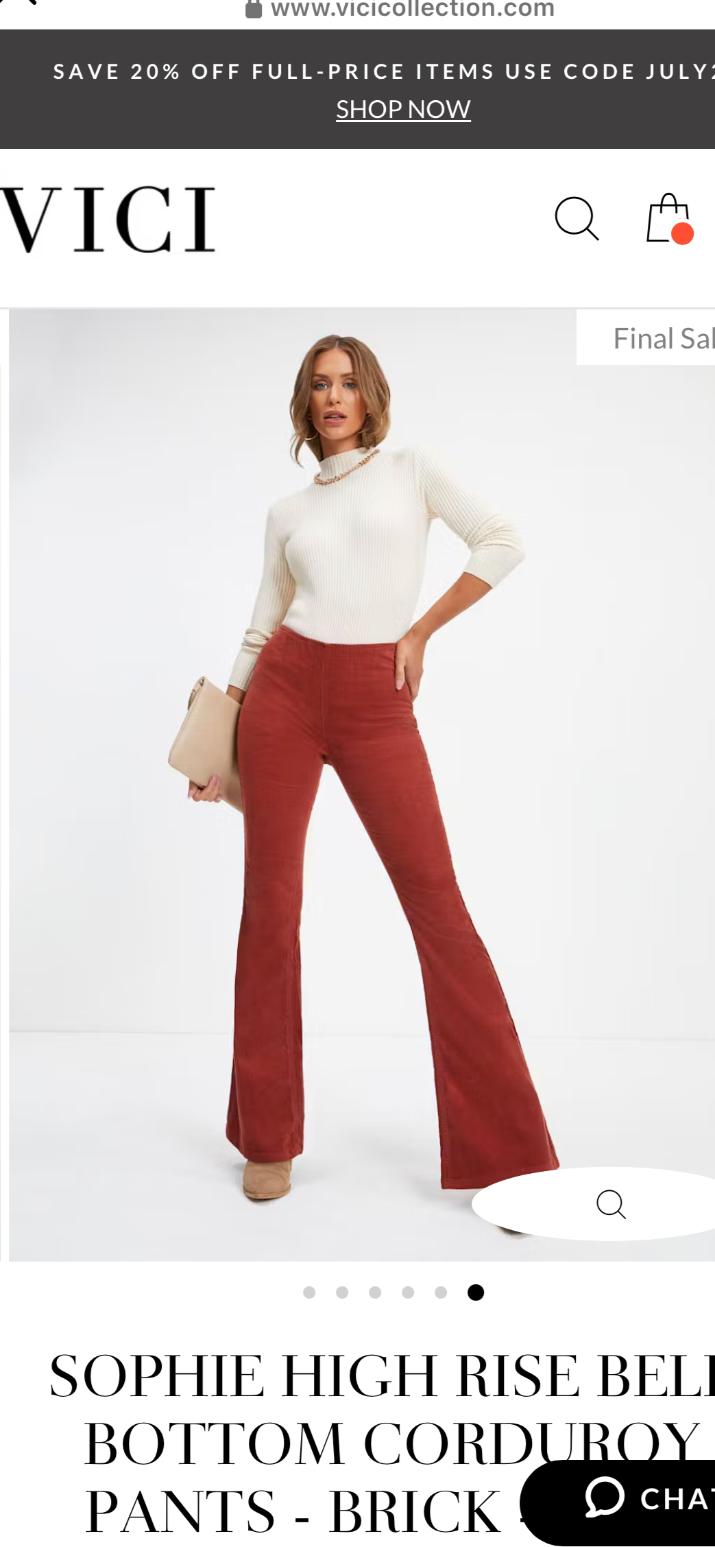 Vici Corduroy Bell Bottom Pants