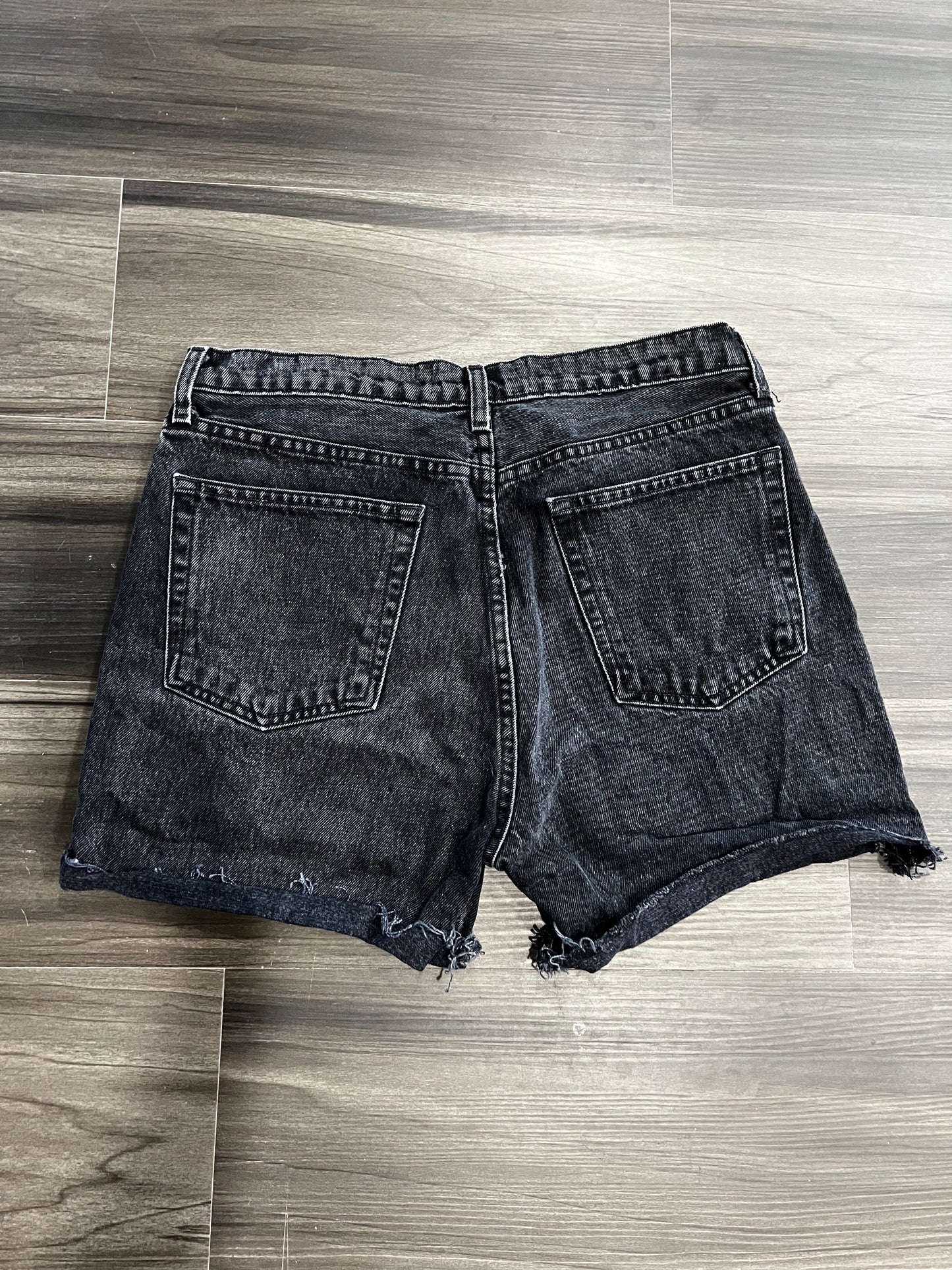 Reformation Black High Waisted Cutoff Denim Shorts