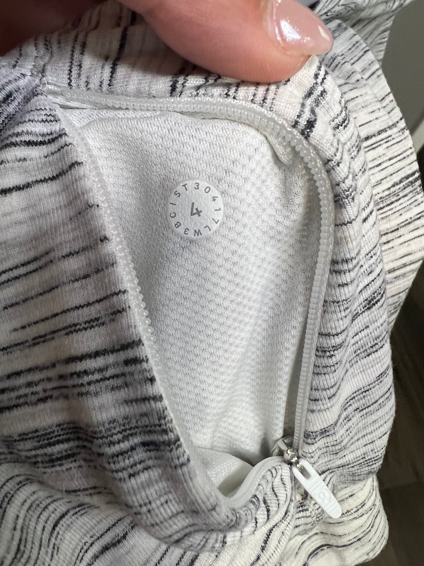 Lululemon White & Gray Long Sleeve