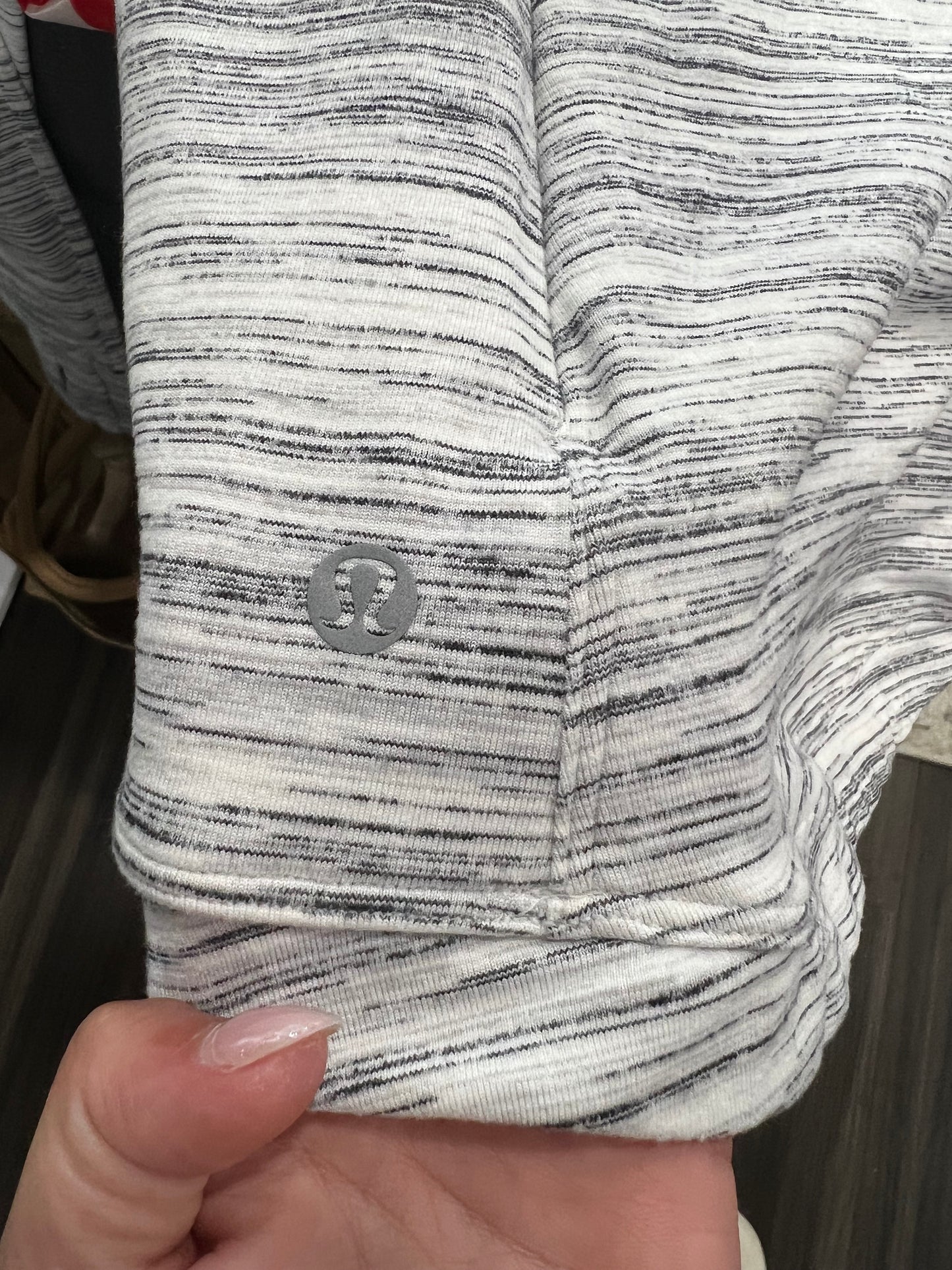 Lululemon White & Gray Long Sleeve